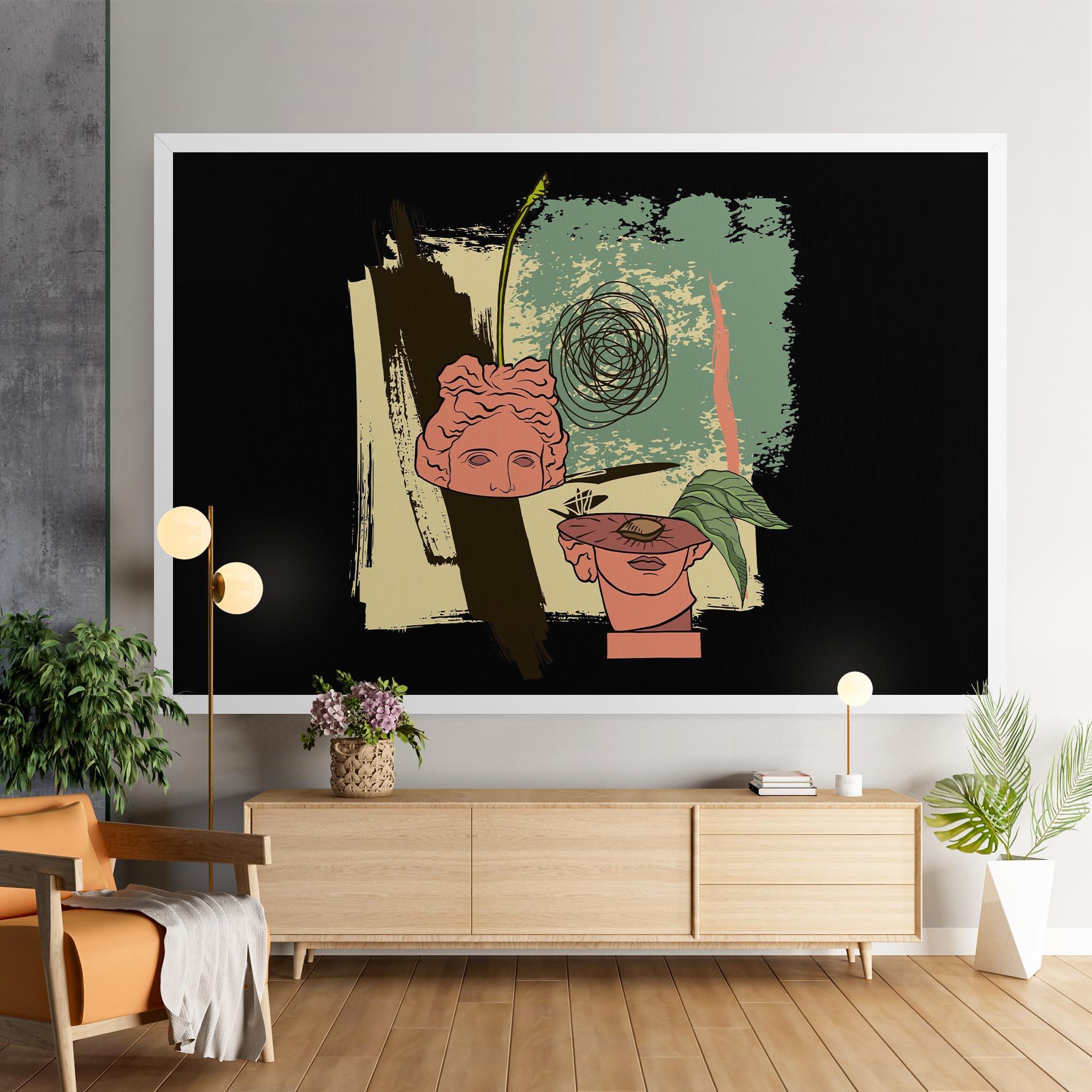 Obraz na Płótnie Statue Fruit mockup 9