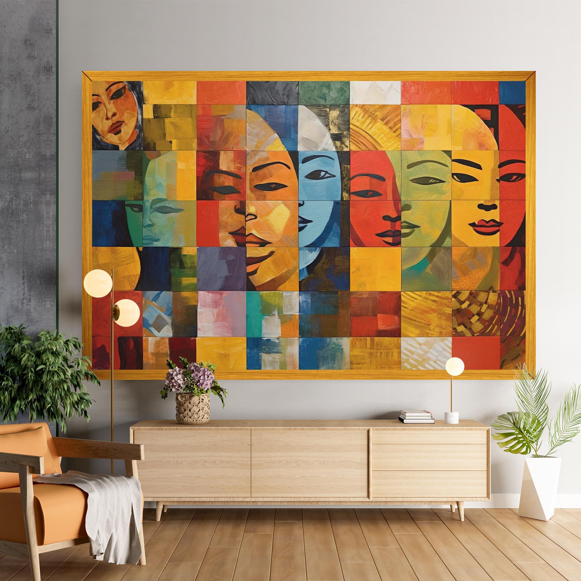 Obraz na Płótnie Abstract Concept Collage mockup 9