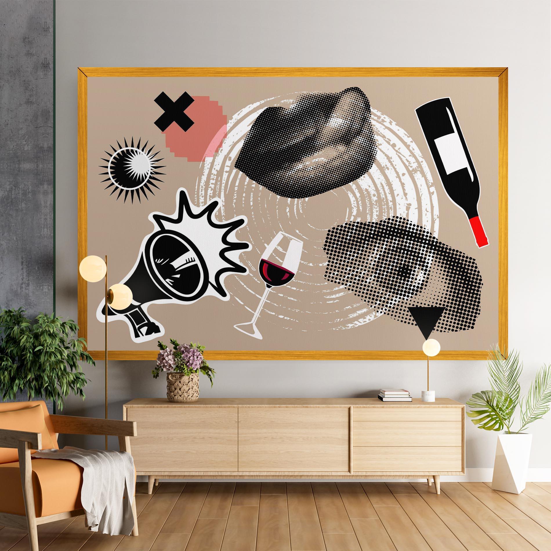 Obraz na Płótnie Lips Mouth Collage mockup 9