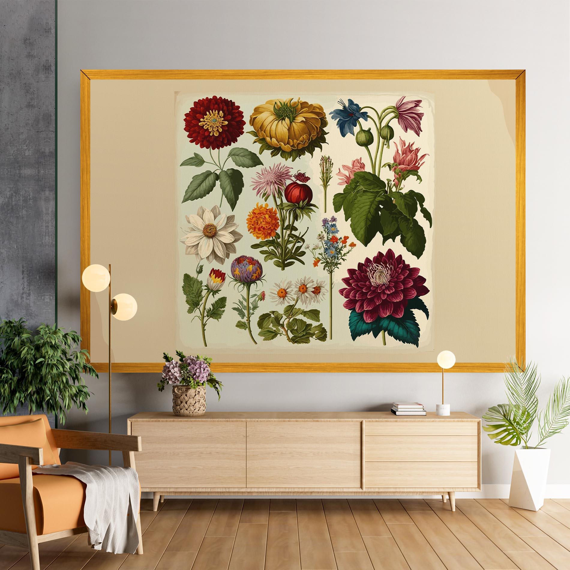 Obraz na Płótnie Vintage Botanical mockup 9