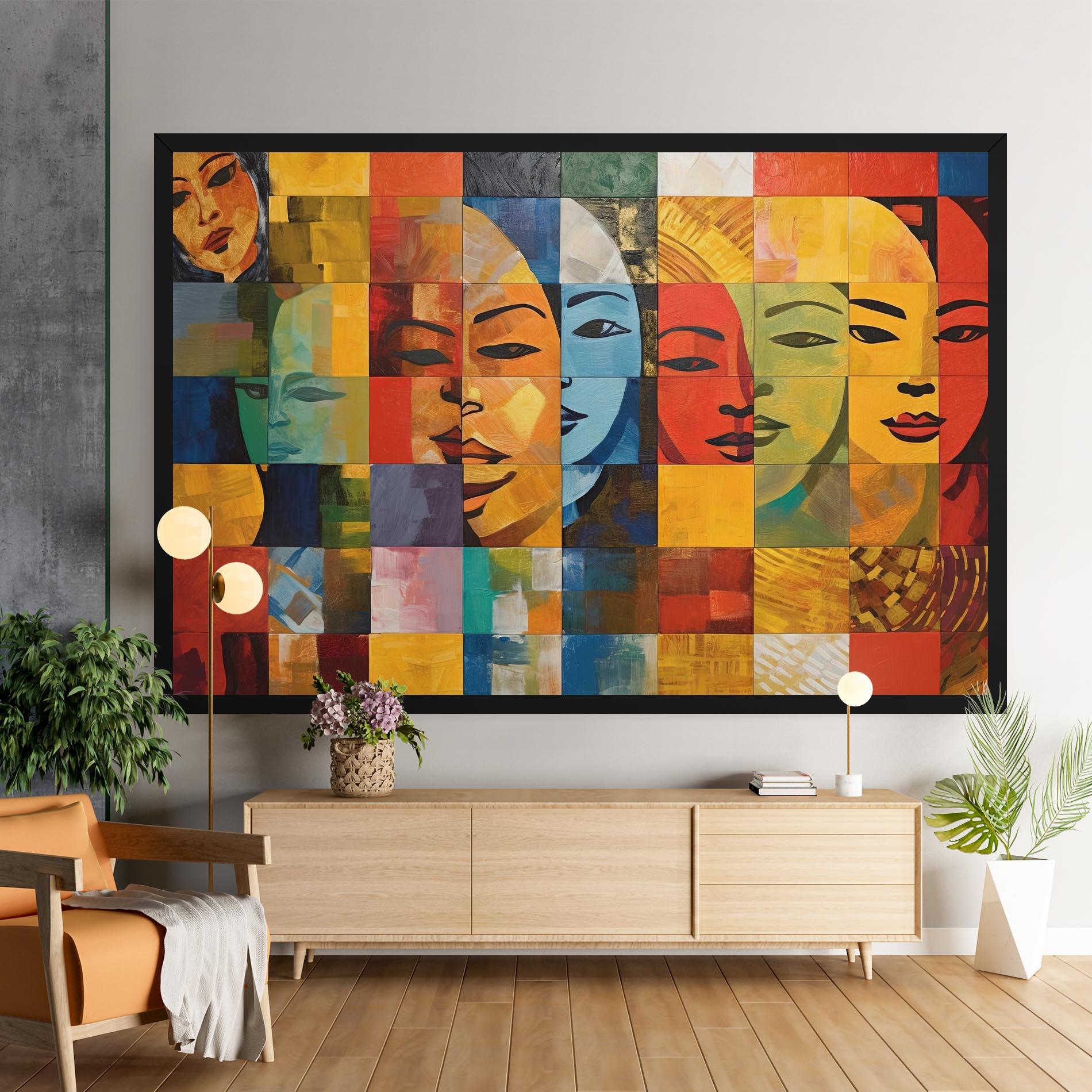 Obraz na Płótnie Abstract Concept Collage mockup 9