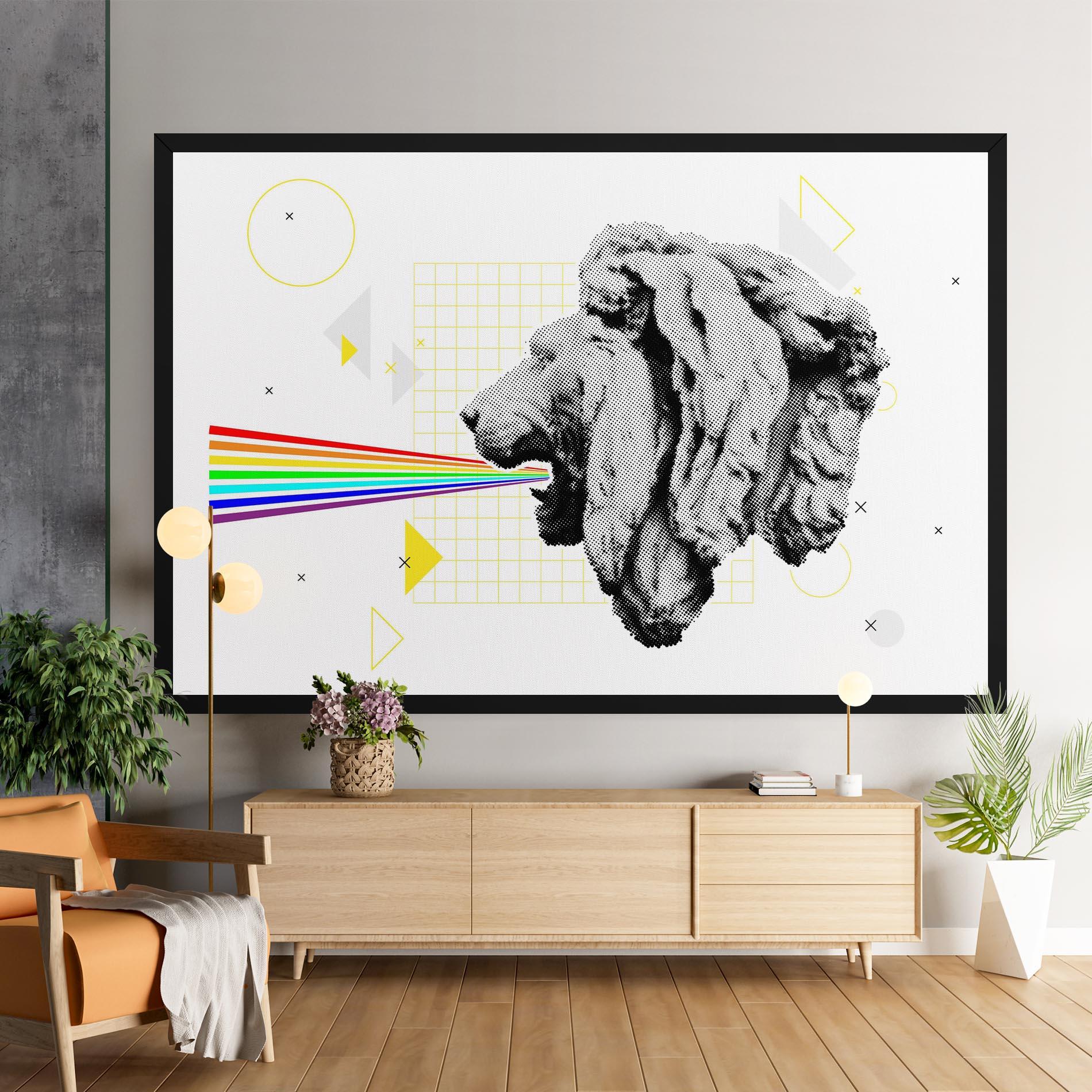 Obraz na Płótnie Lion Collage mockup 9