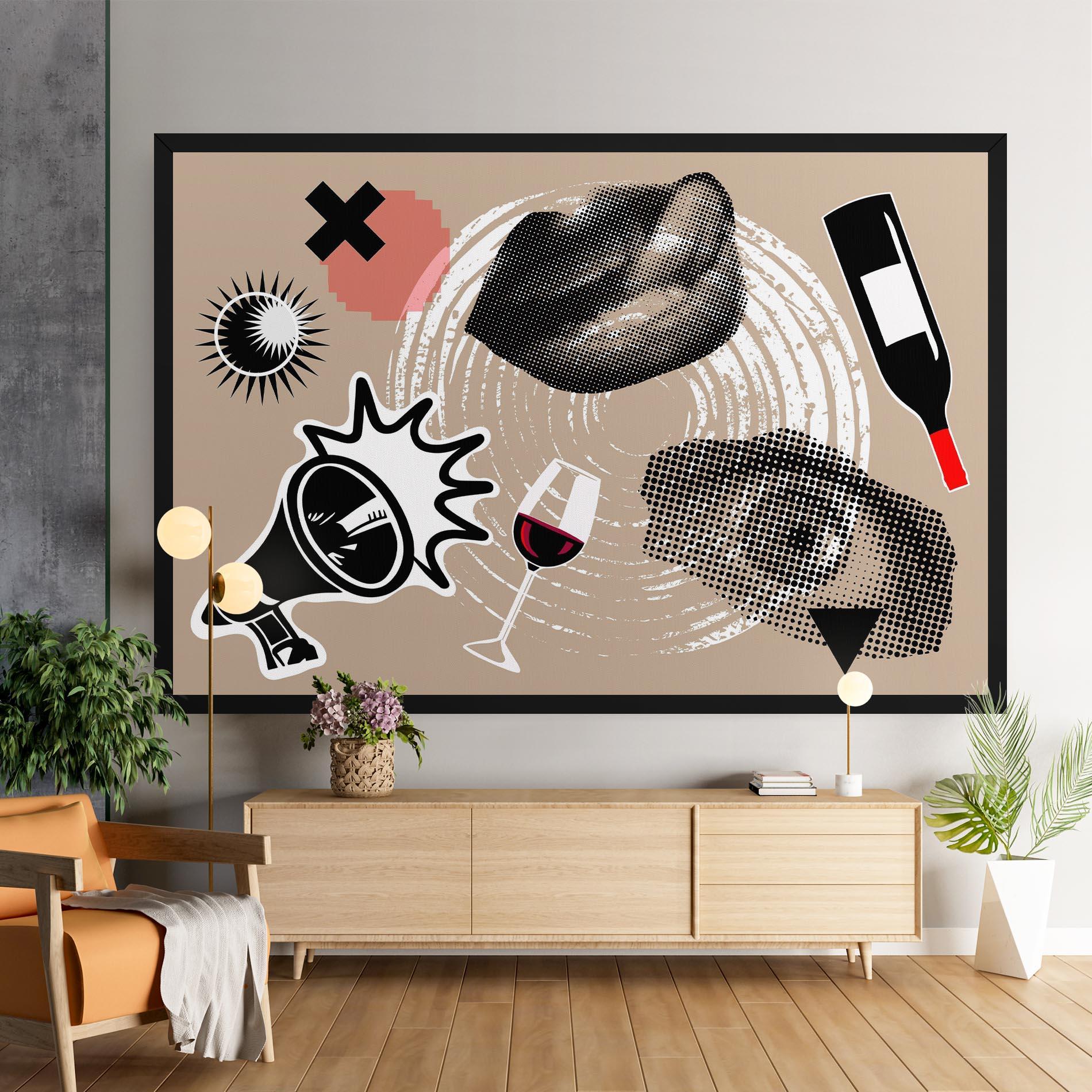 Obraz na Płótnie Lips Mouth Collage mockup 9