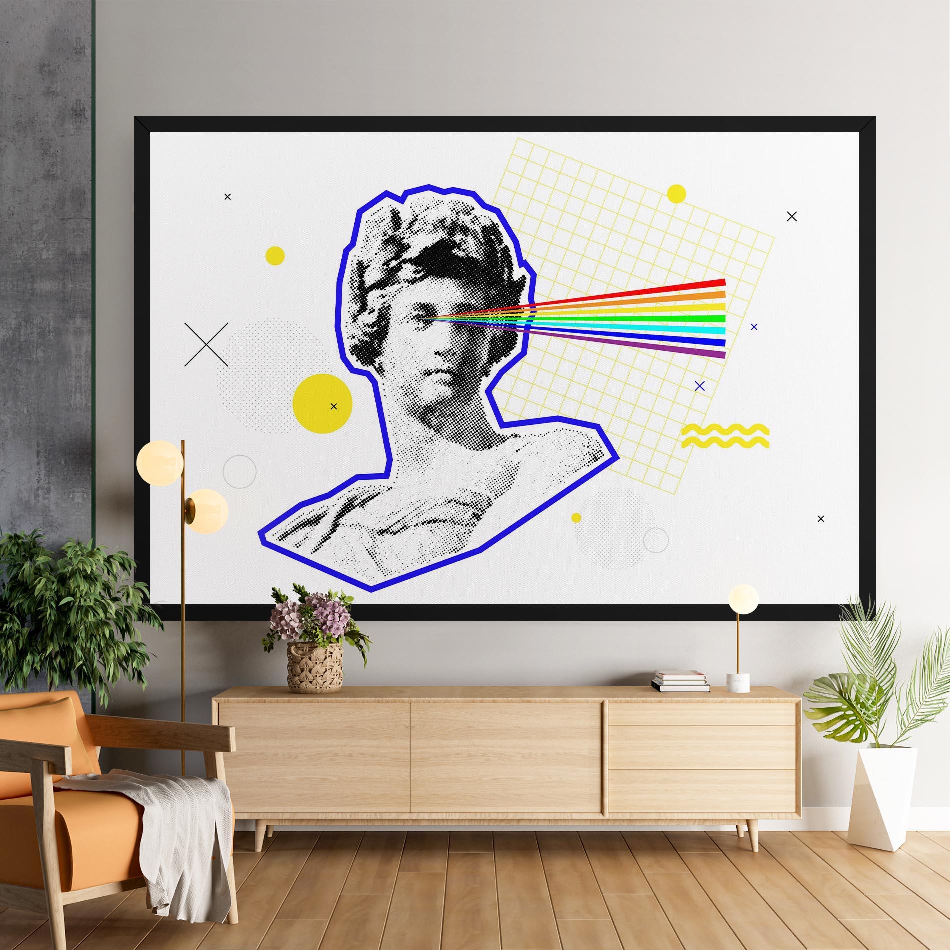 Obraz na Płótnie Rainbow Statue mockup 9