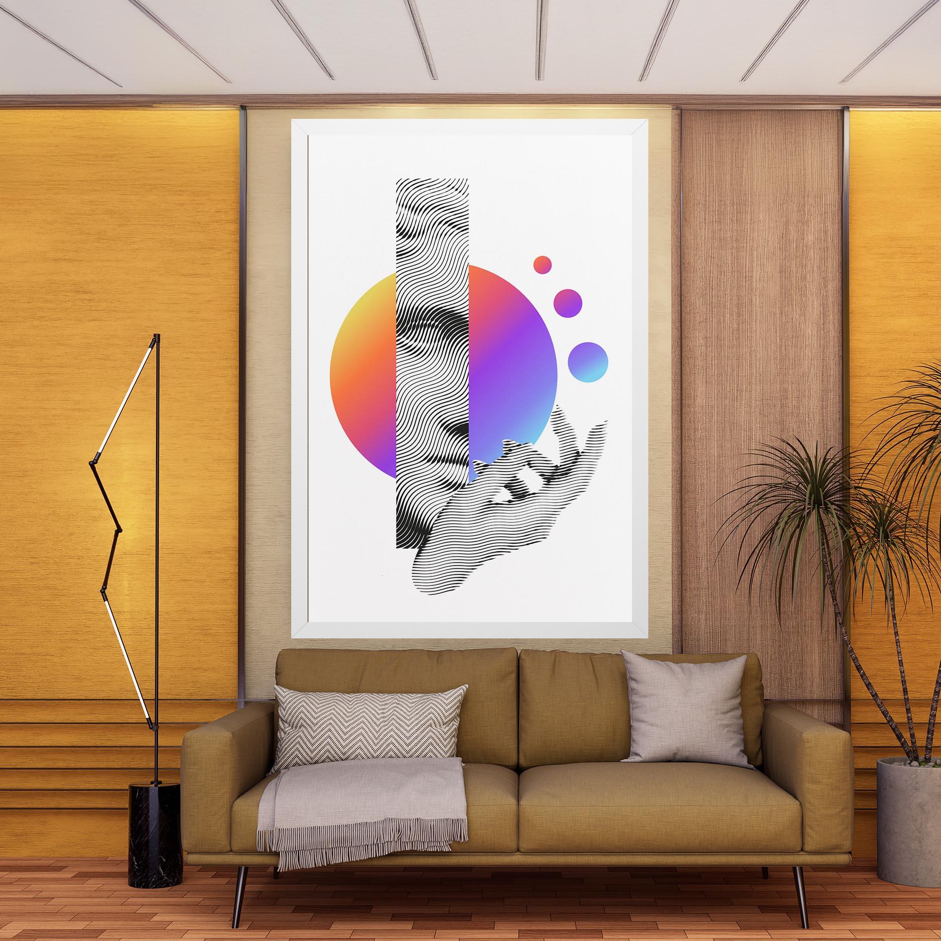 Obraz na Płótnie Orange Light Statue mockup 9