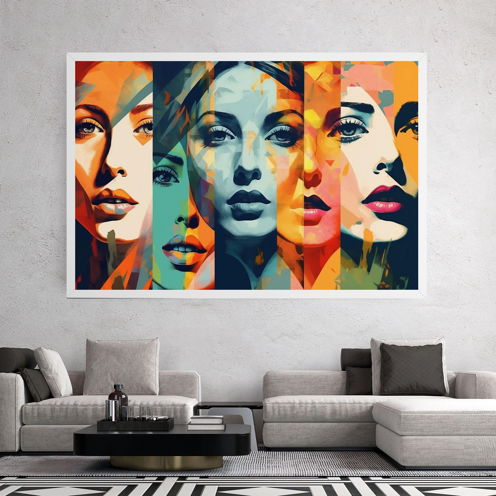 Obraz na Płótnie Abstract Face Collage mockup 2