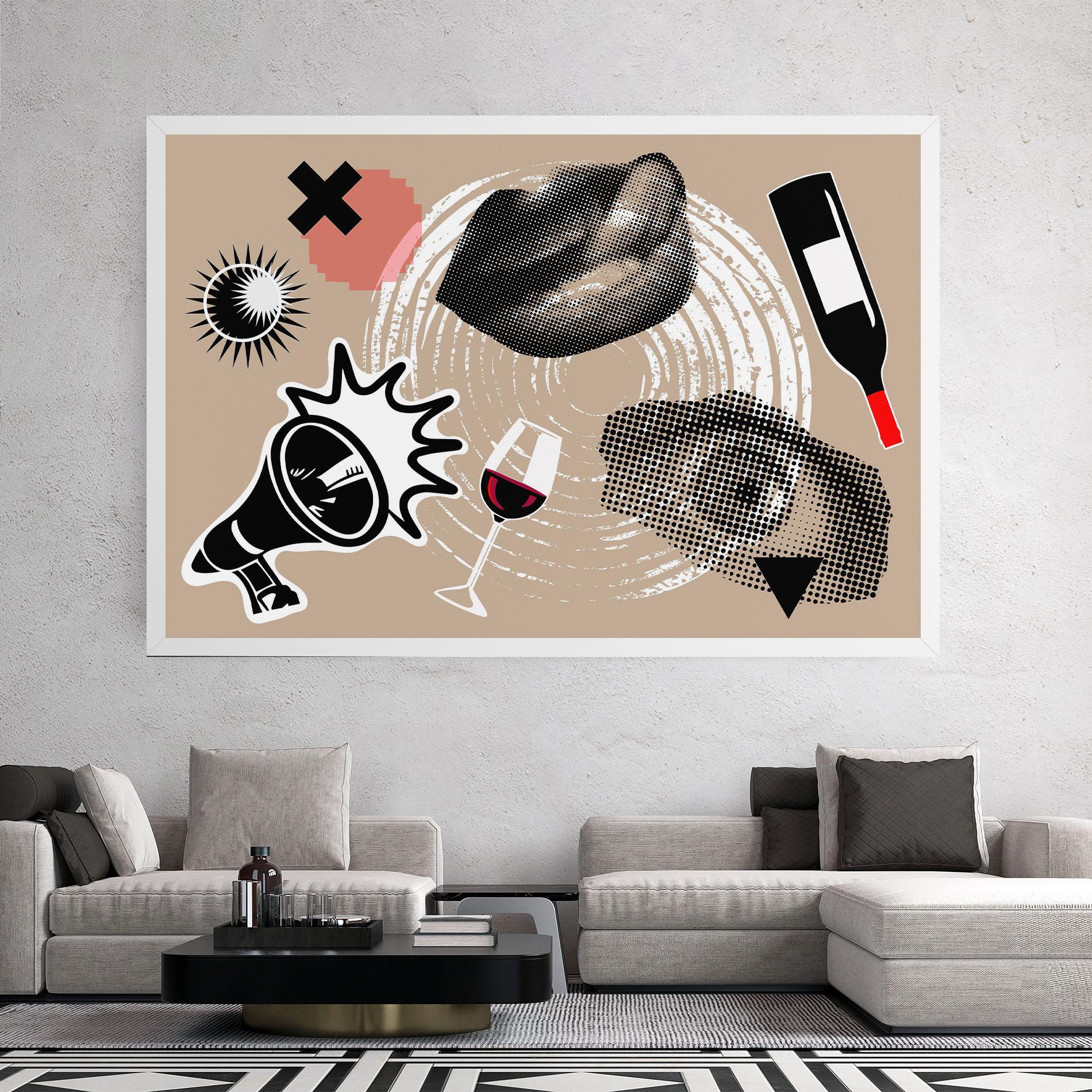 Obraz na Płótnie Lips Mouth Collage mockup 2