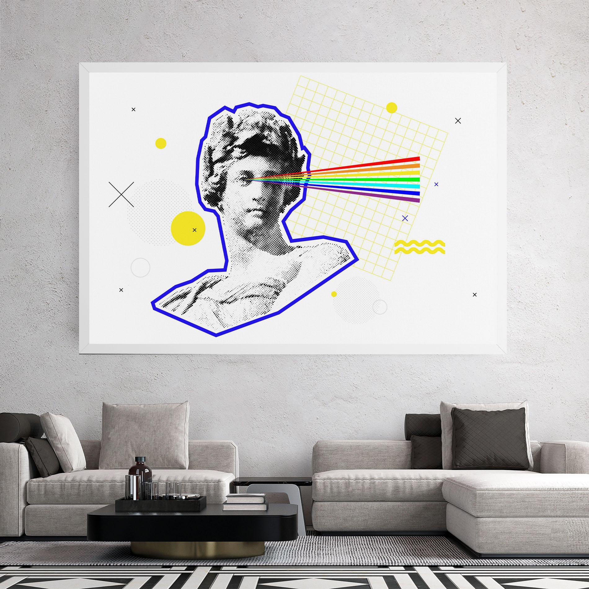 Obraz na Płótnie Rainbow Statue mockup 2
