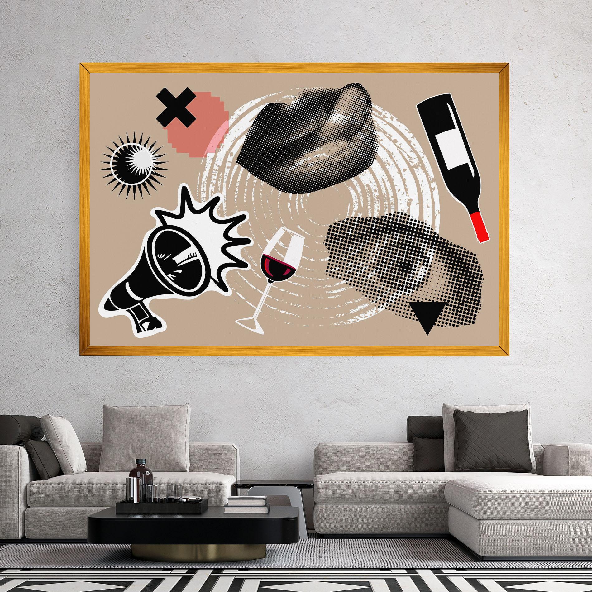 Obraz na Płótnie Lips Mouth Collage mockup 2