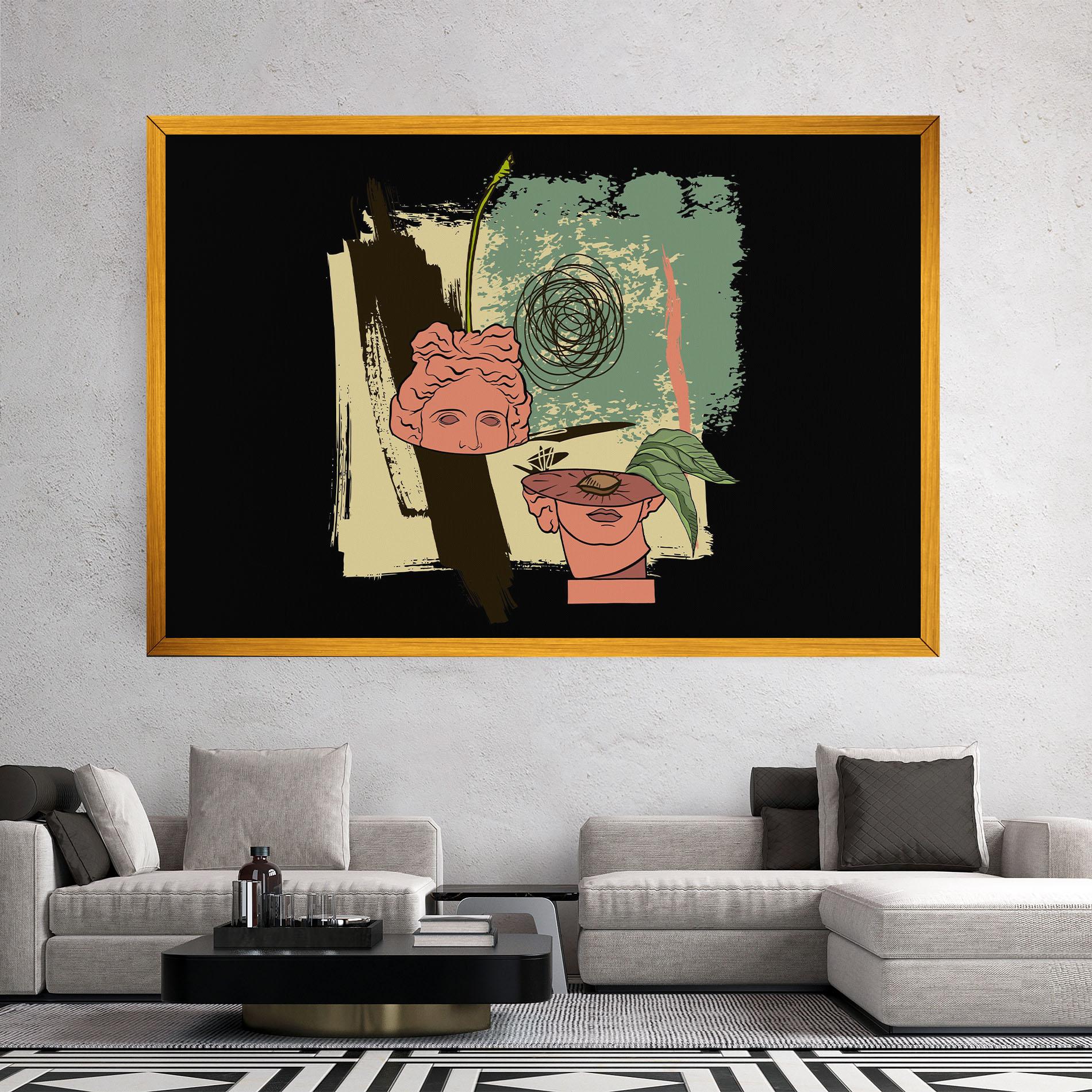 Obraz na Płótnie Statue Fruit mockup 2