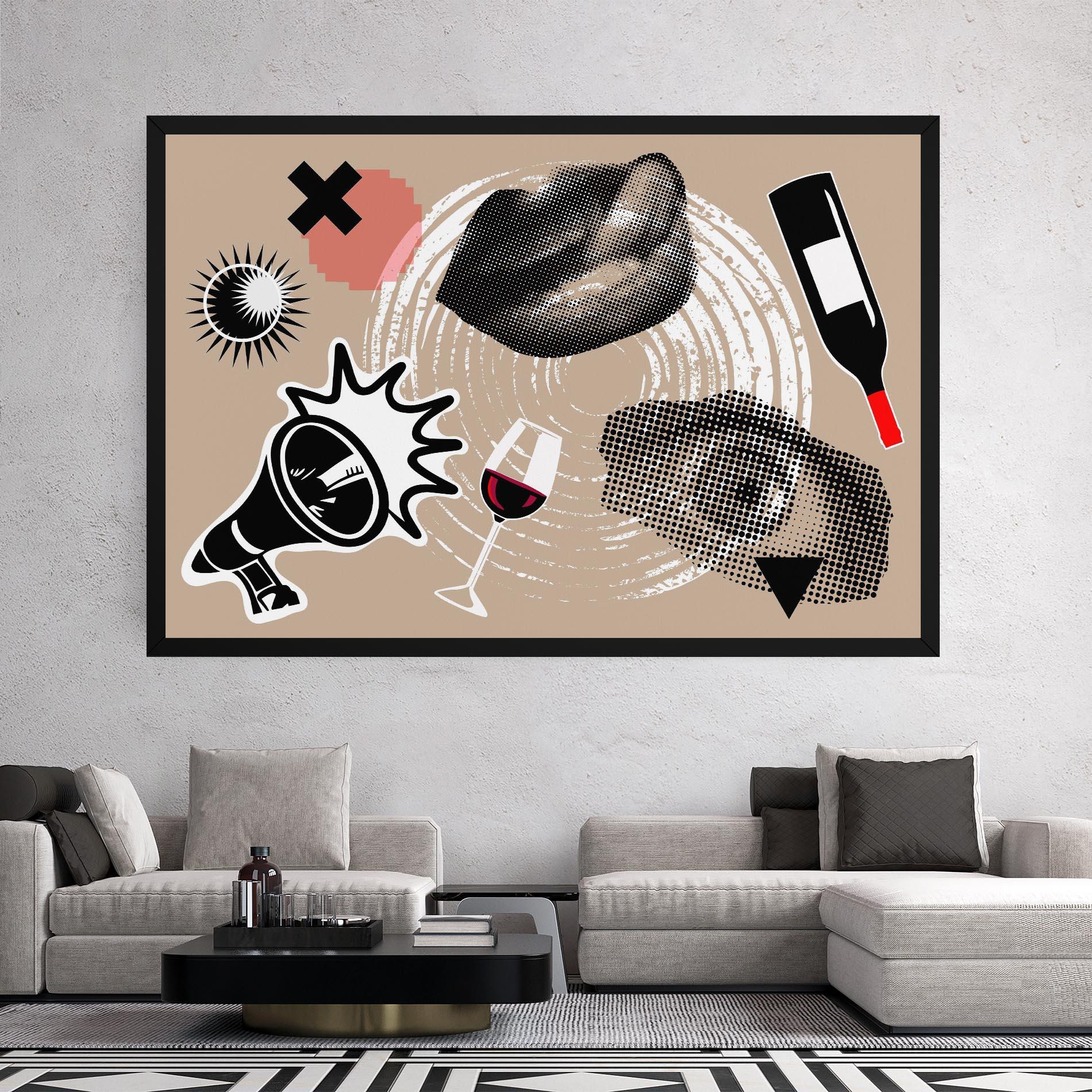 Obraz na Płótnie Lips Mouth Collage mockup 2