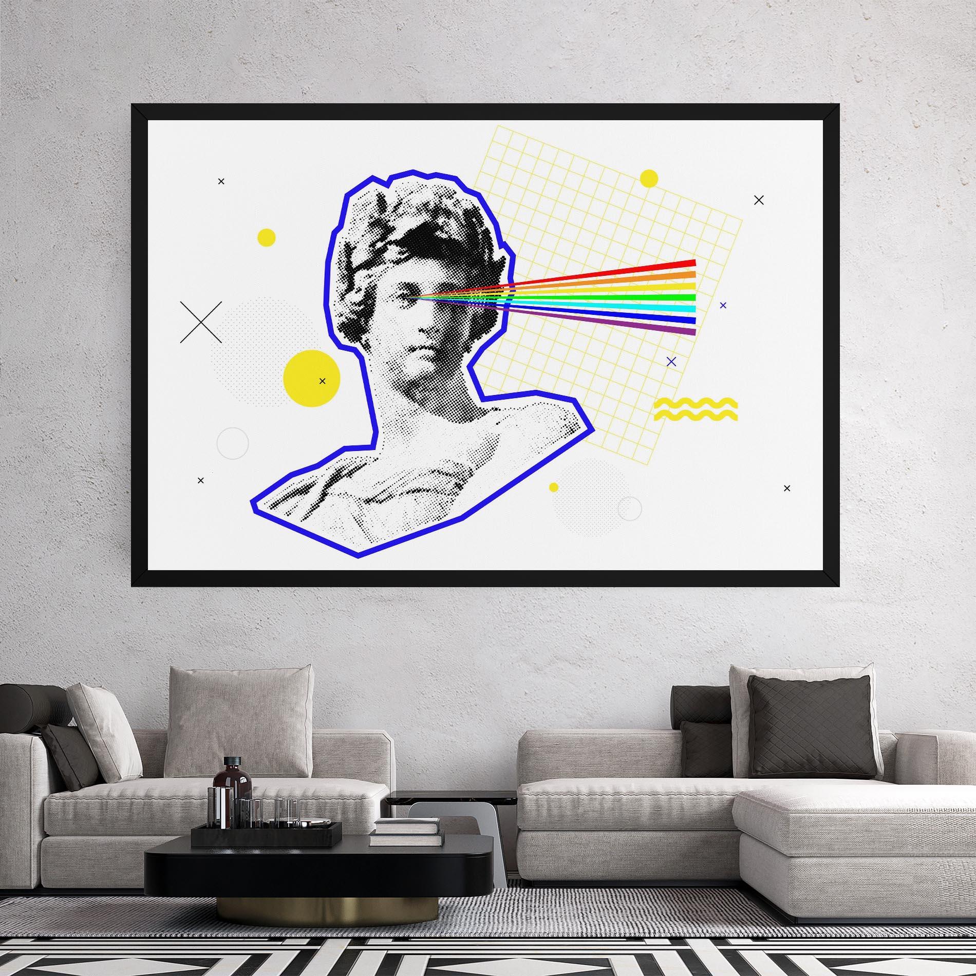 Obraz na Płótnie Rainbow Statue mockup 2