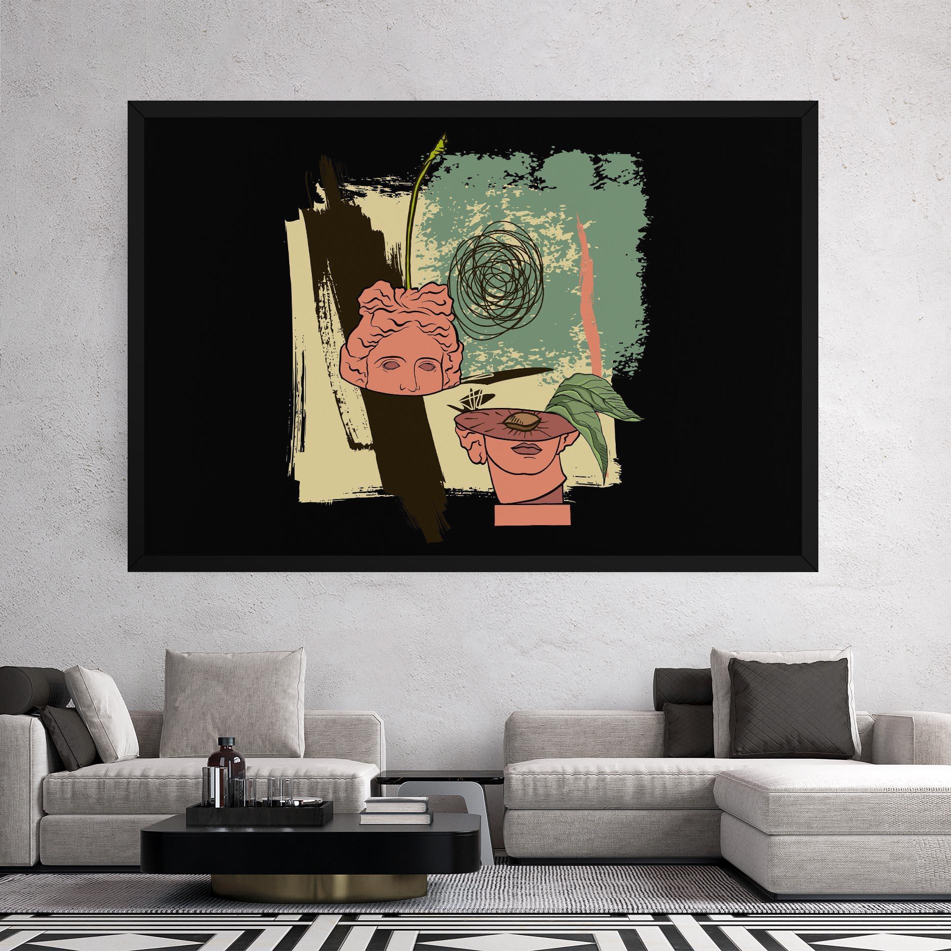 Obraz na Płótnie Statue Fruit mockup 2