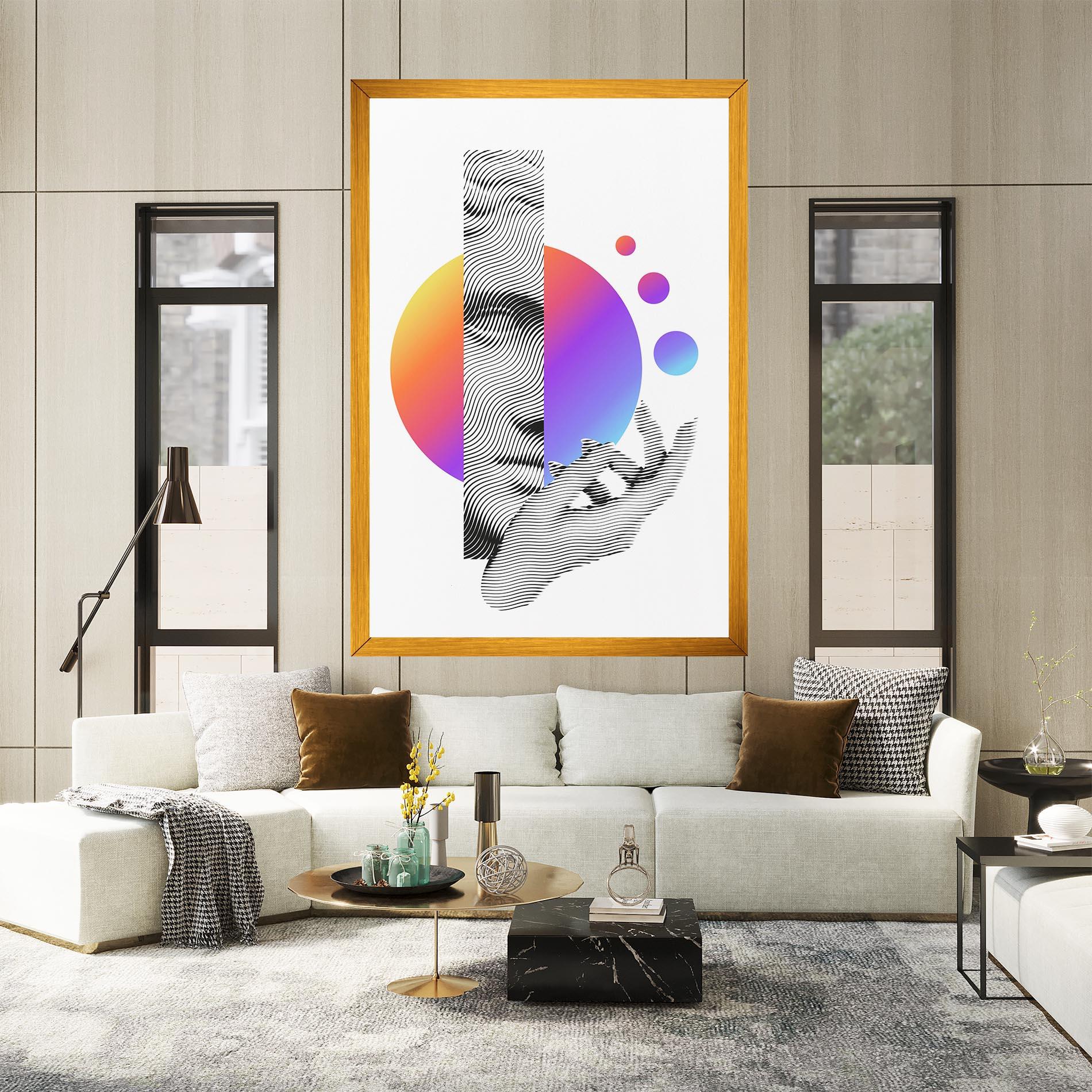 Obraz na Płótnie Orange Light Statue mockup 2