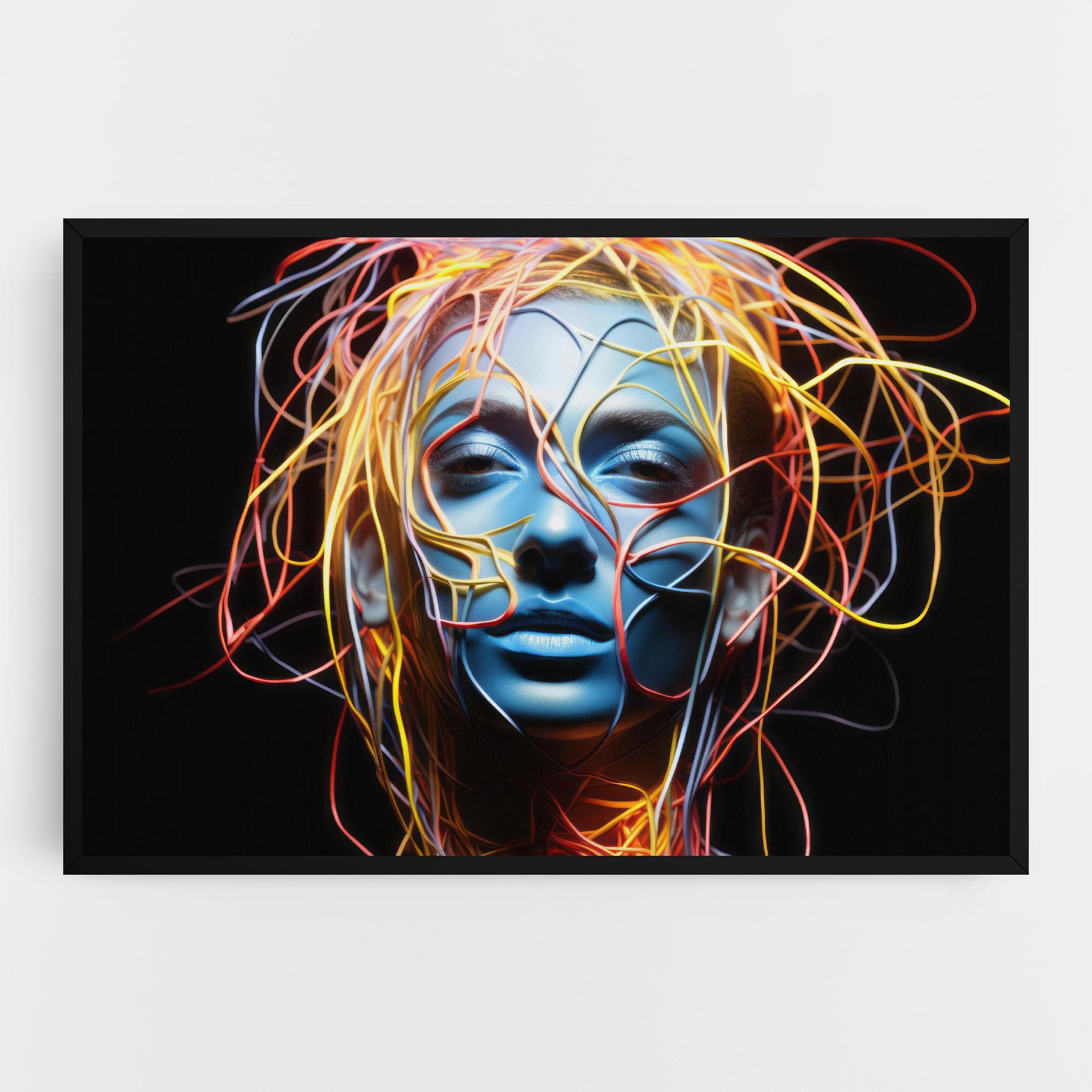 Obraz na Płótnie Neon Lights Hair mockup 0