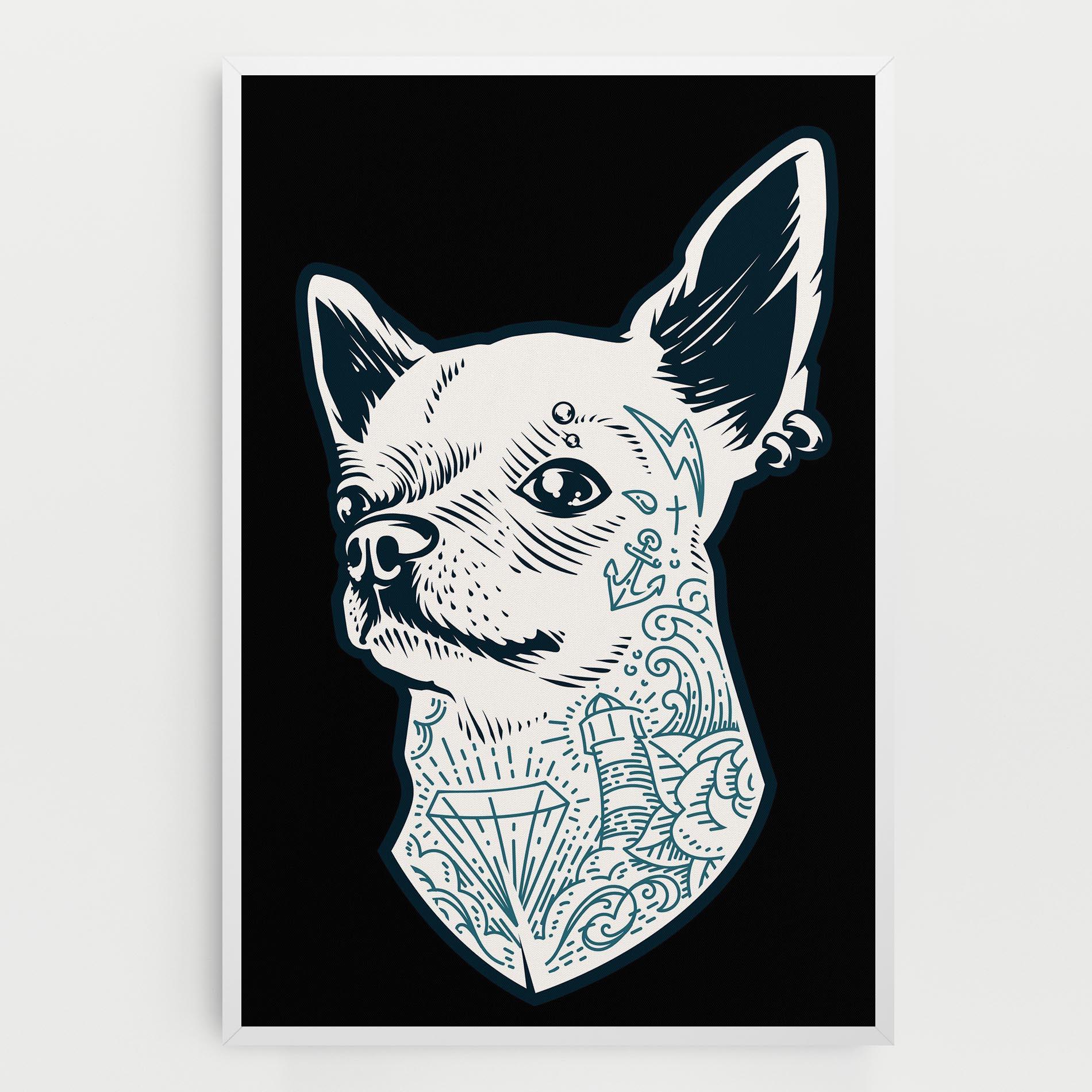 Obraz na Płótnie Chihuahua Tattoo mockup 0