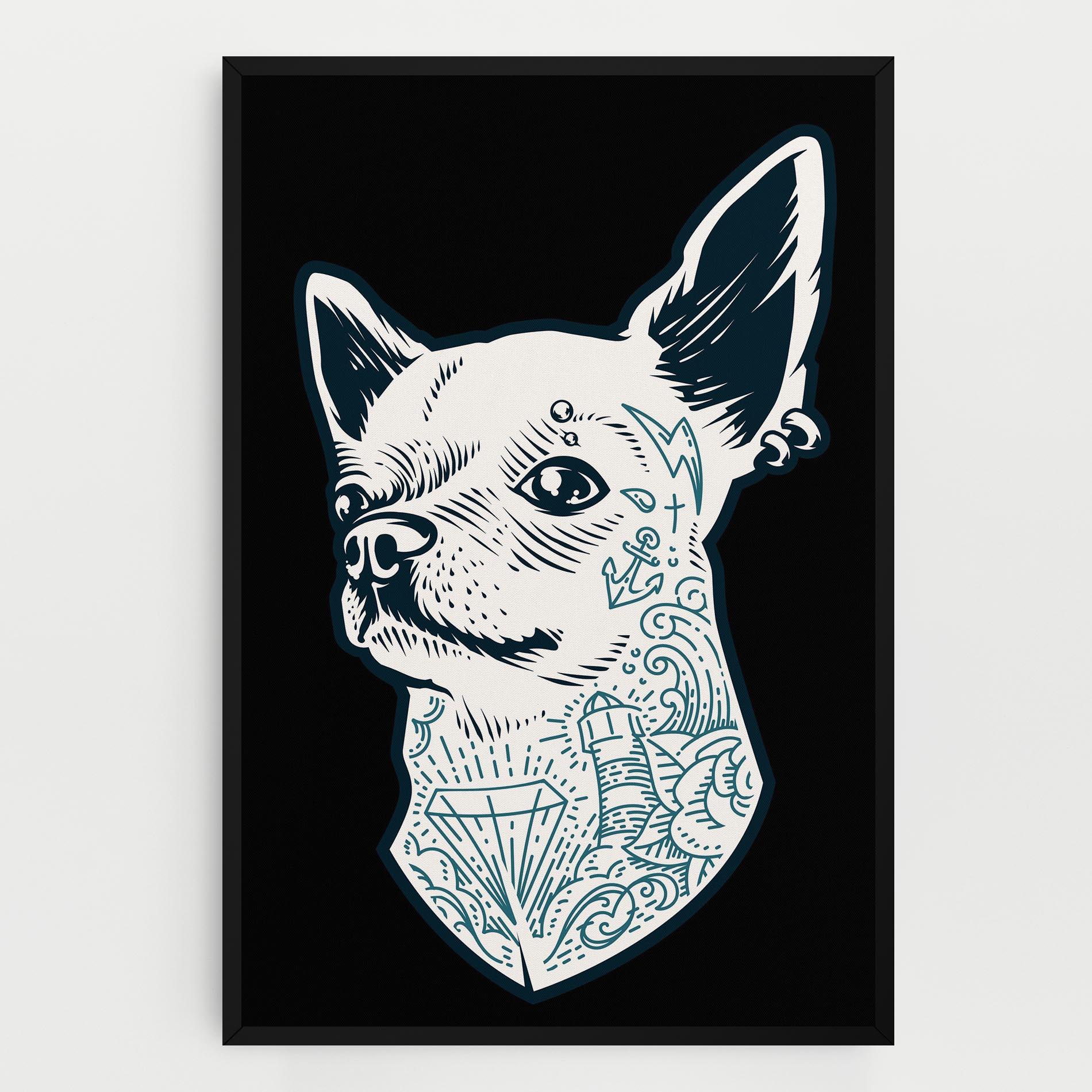 Obraz na Płótnie Chihuahua Tattoo mockup 0