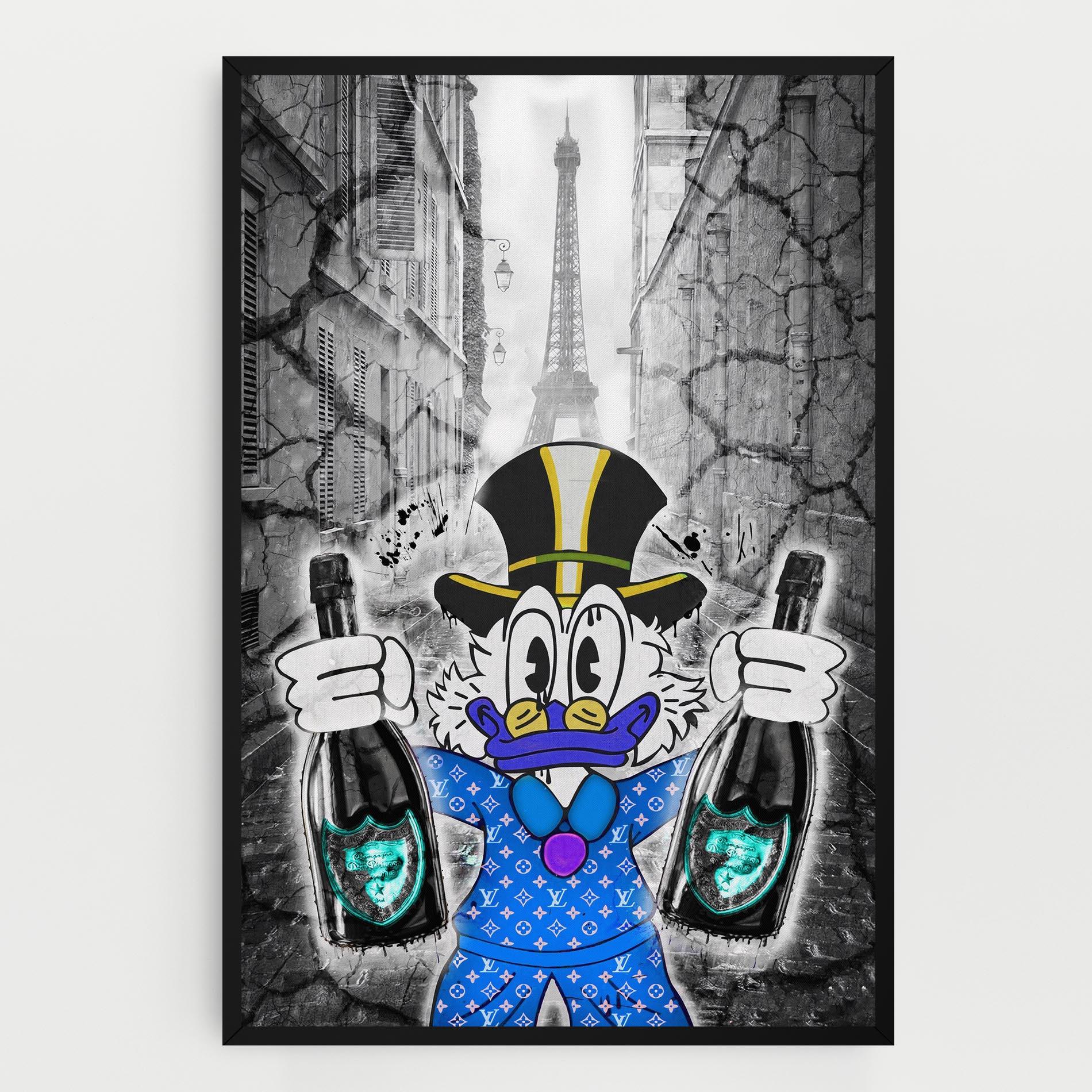 Obraz na Płótnie Wheres My Champagne Blue mockup 0