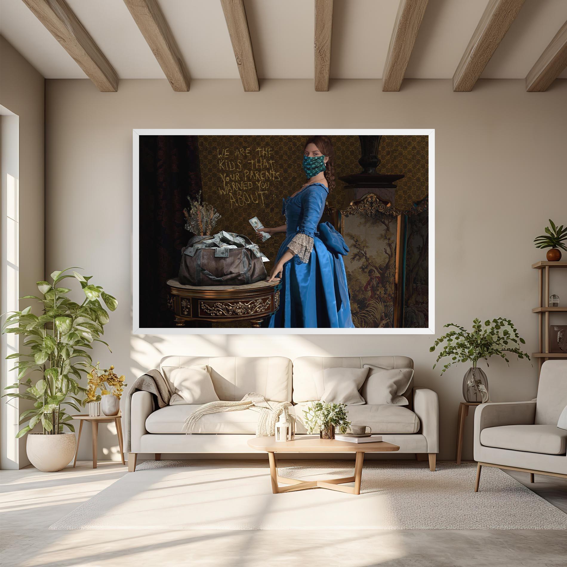 Obraz na Płótnie Vintage Money Heist mockup 6