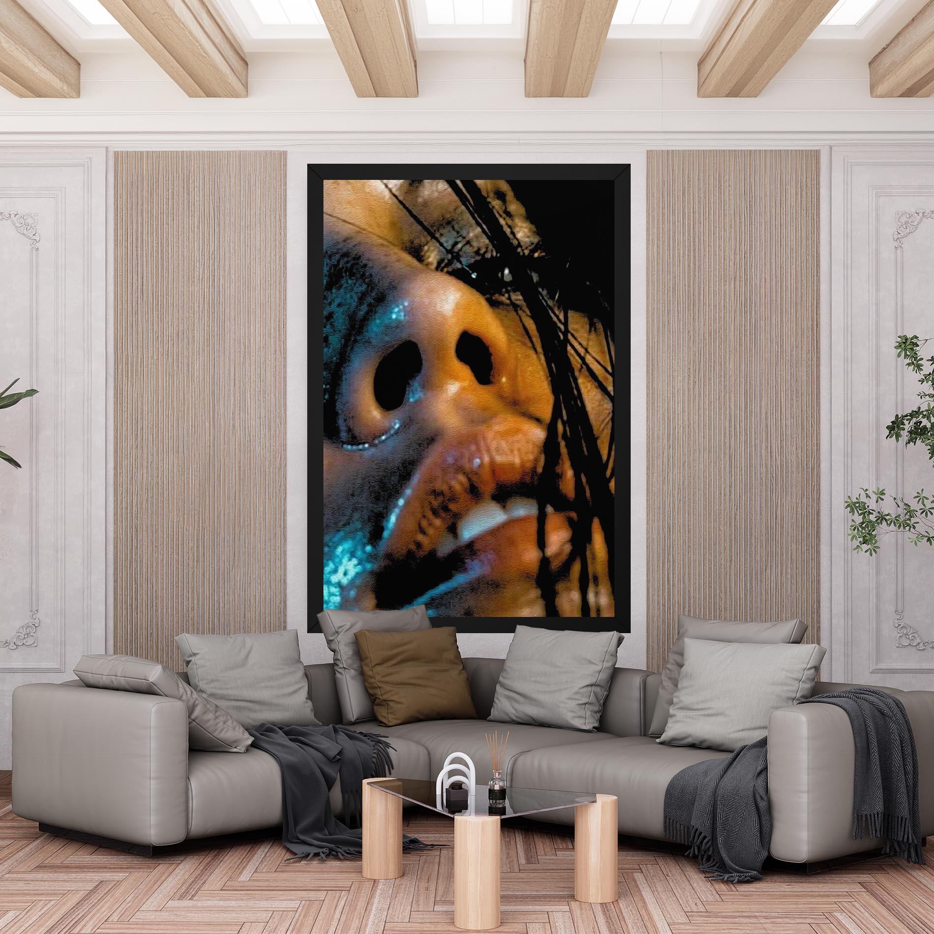 Obraz na Płótnie Blue Light Face mockup 6