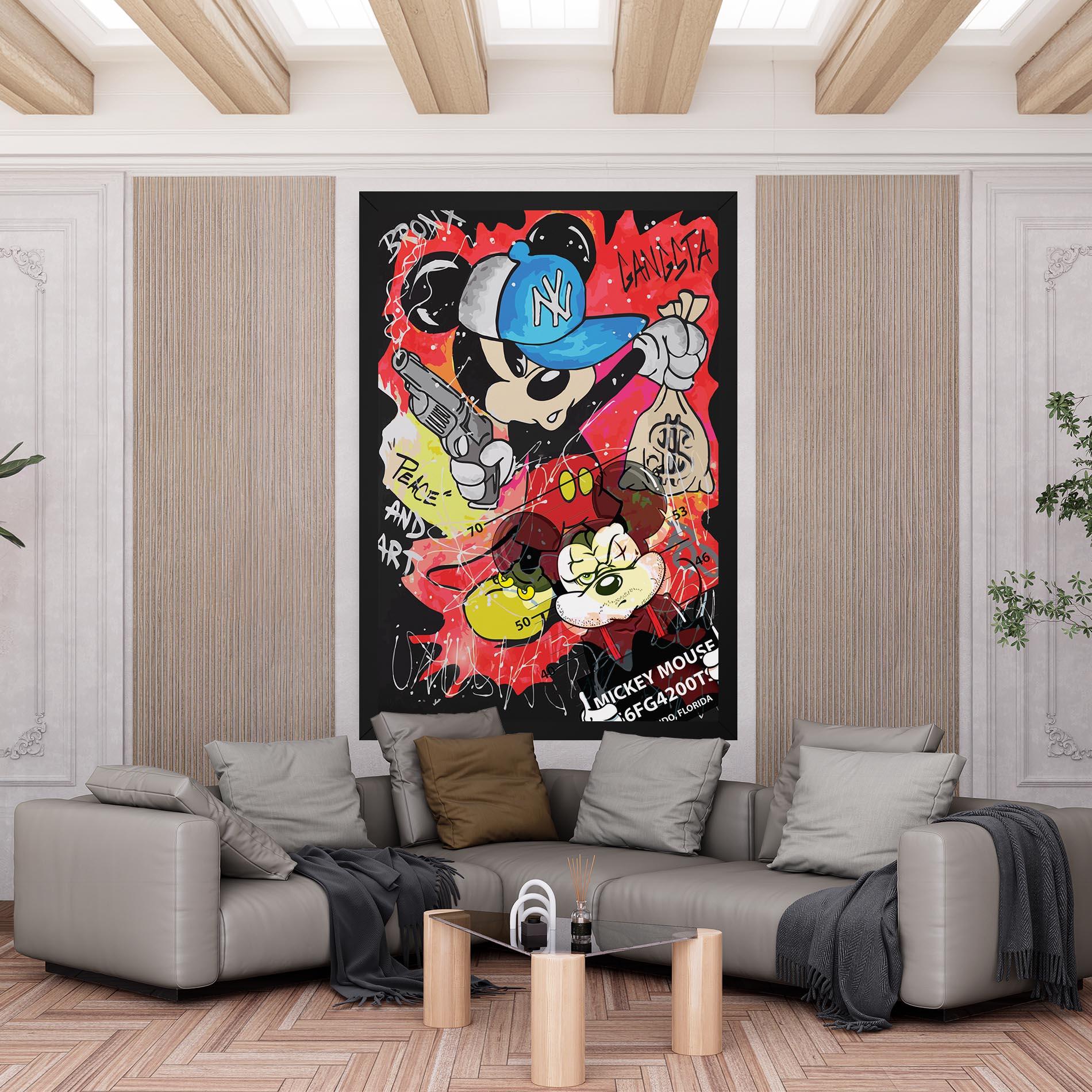 Obraz na Płótnie Gangsta Mickey mockup 6