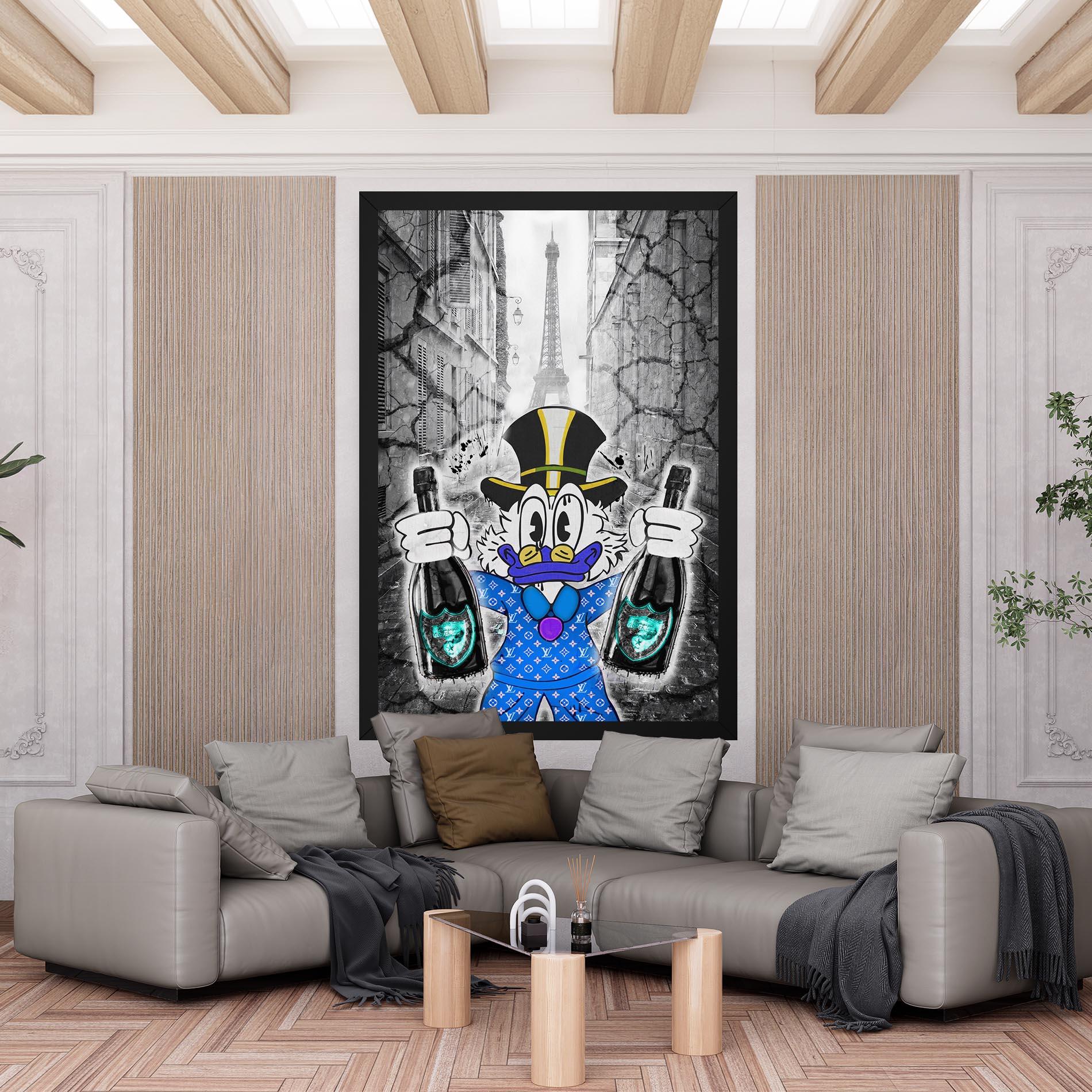 Obraz na Płótnie Wheres My Champagne Blue mockup 6