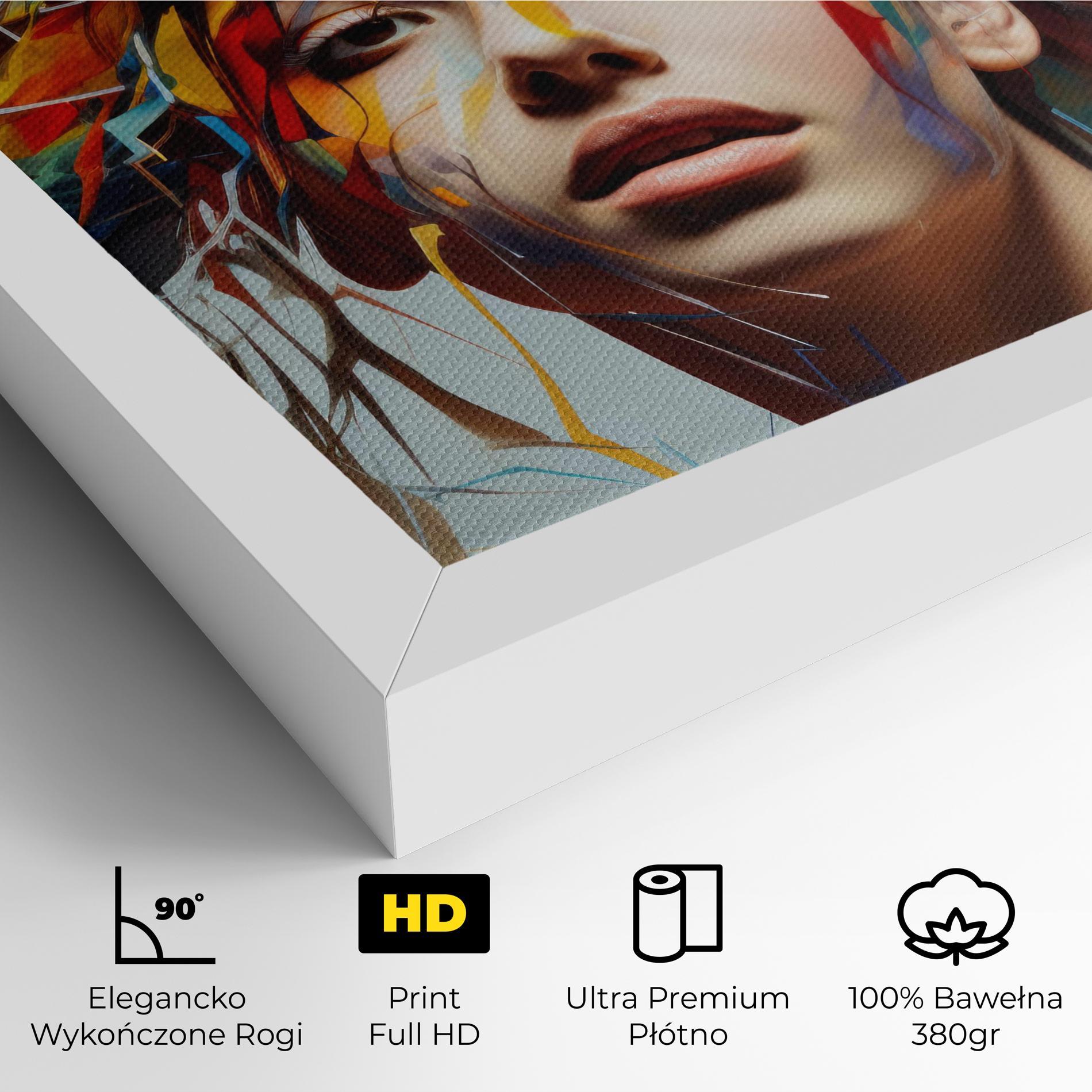 Obraz na Płótnie Colorful Paint Hair mockup 4