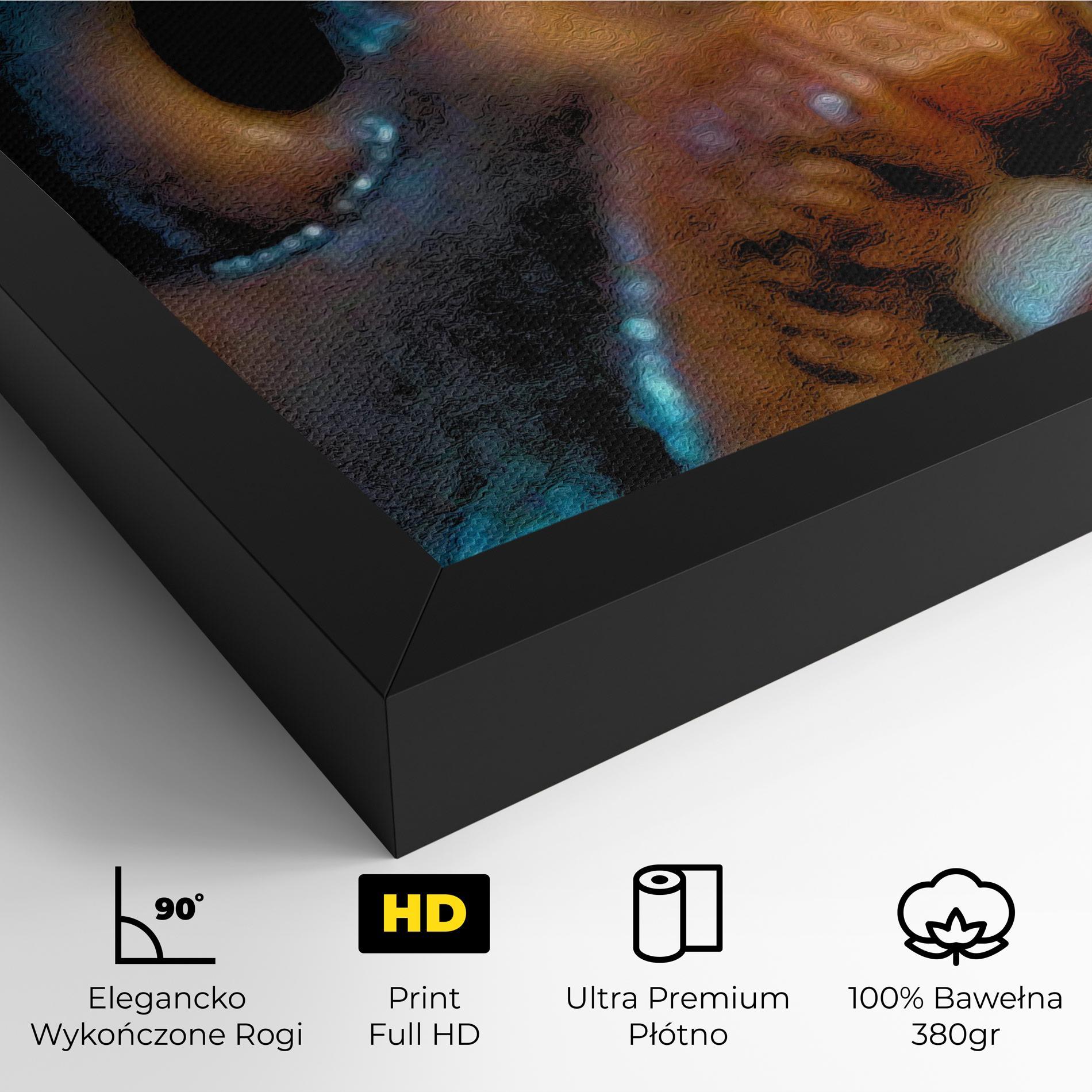 Obraz na Płótnie Blue Light Face mockup 4