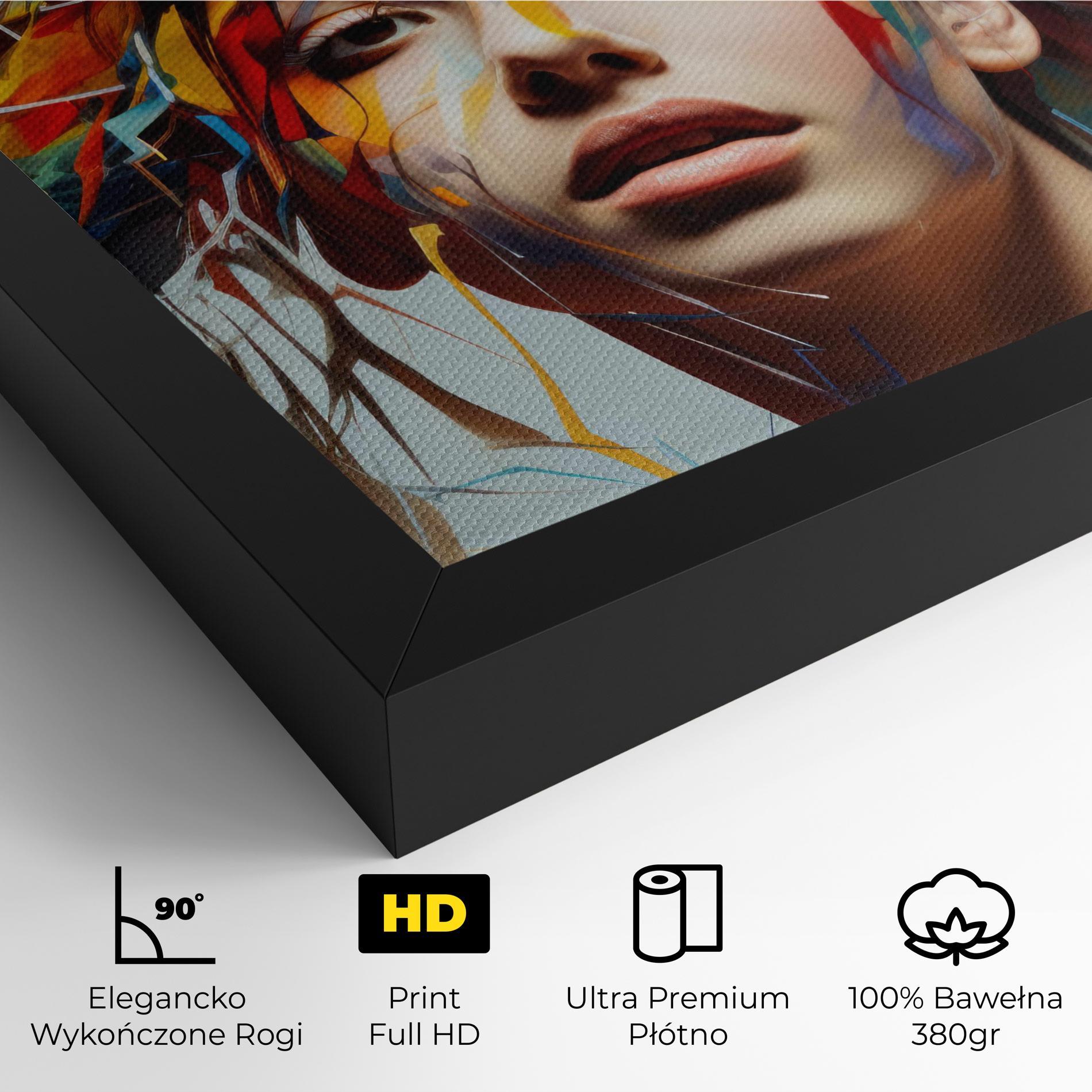 Obraz na Płótnie Colorful Paint Hair mockup 4