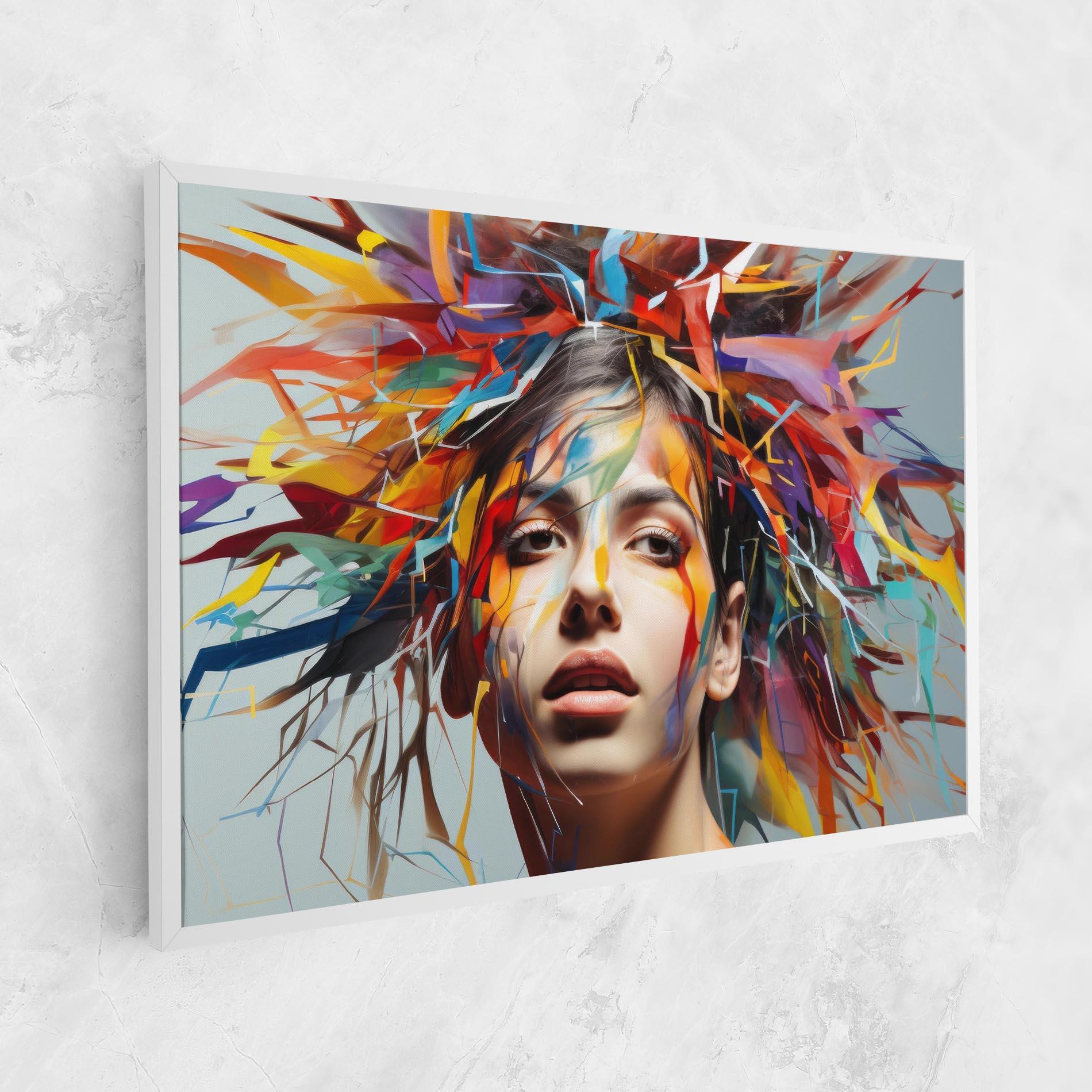 Obraz na Płótnie Colorful Paint Hair mockup 1