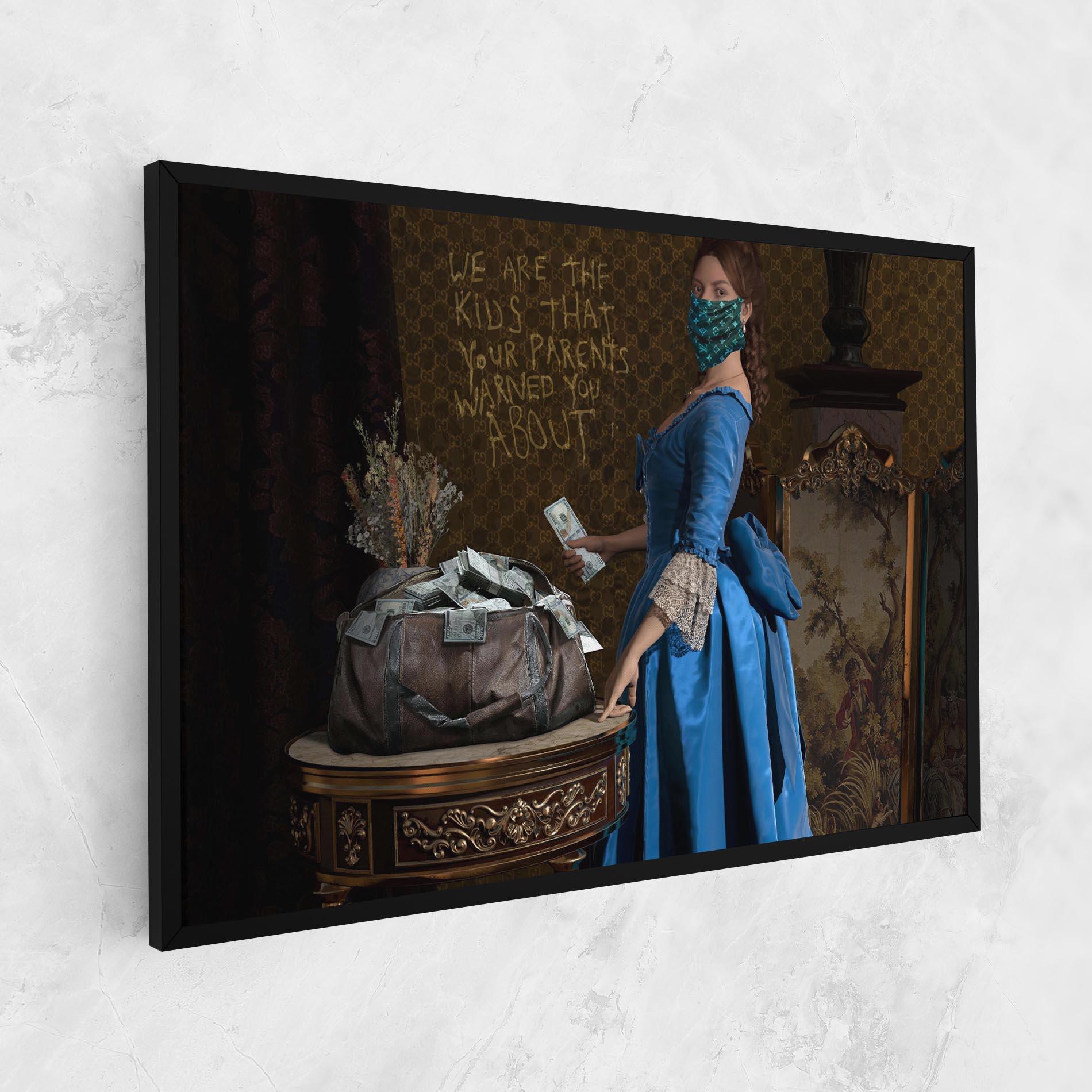 Obraz na Płótnie Vintage Money Heist mockup 1