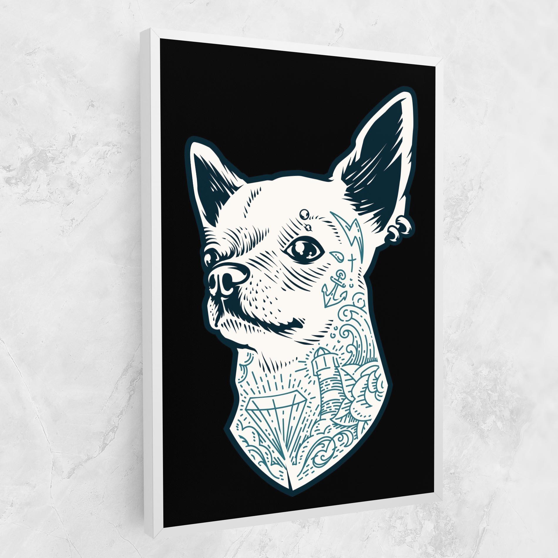 Obraz na Płótnie Chihuahua Tattoo mockup 1