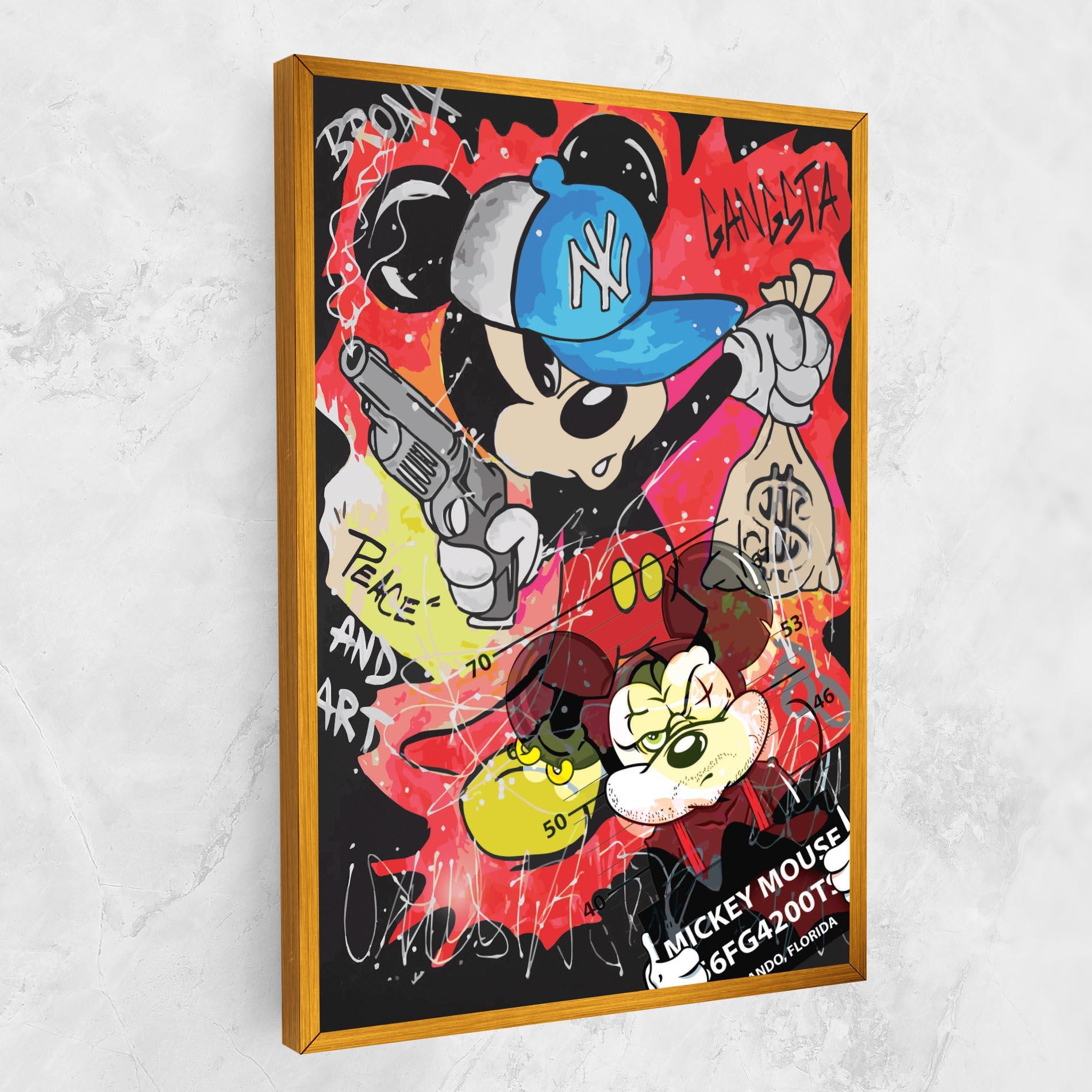 Obraz na Płótnie Gangsta Mickey mockup 1