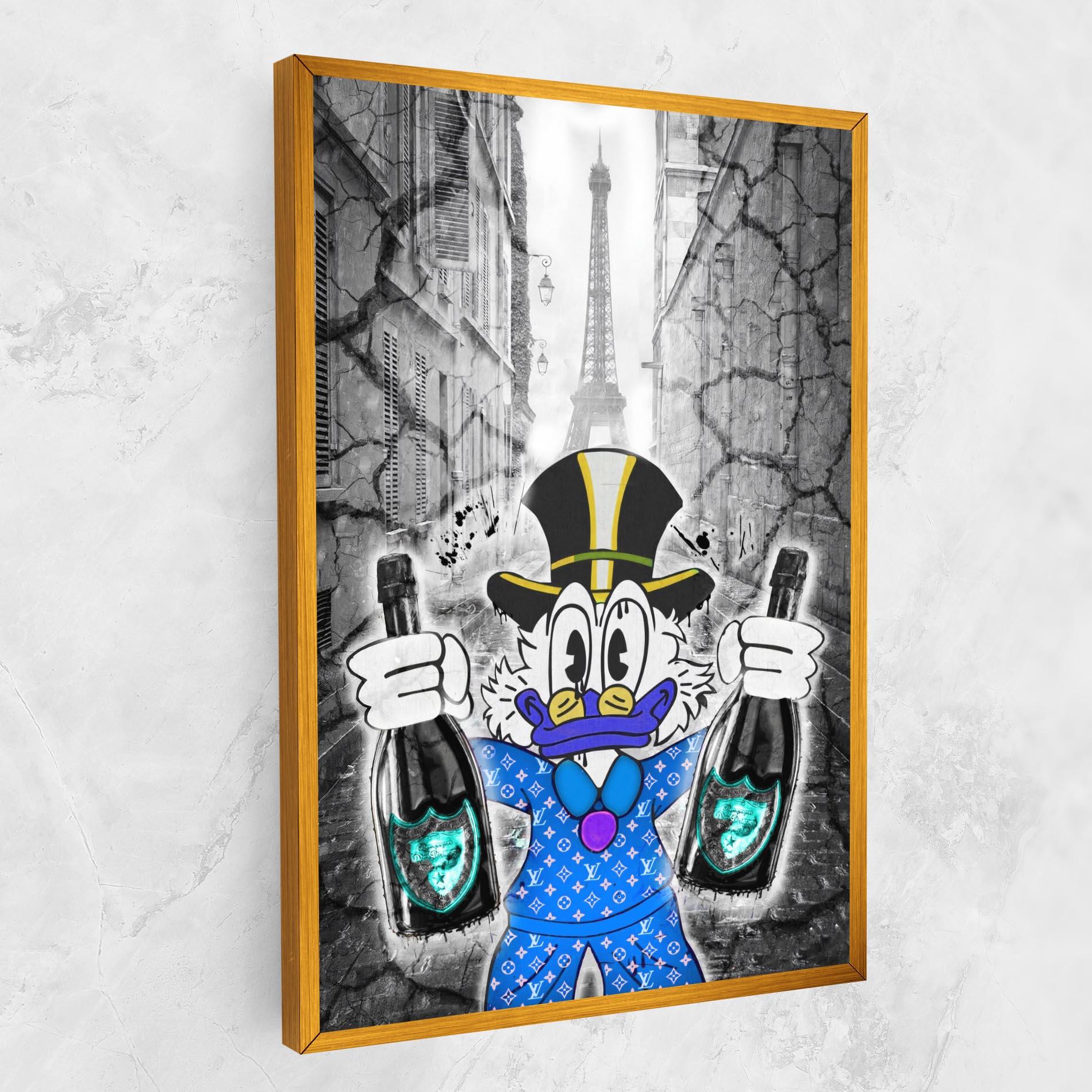 Obraz na Płótnie Wheres My Champagne Blue mockup 1