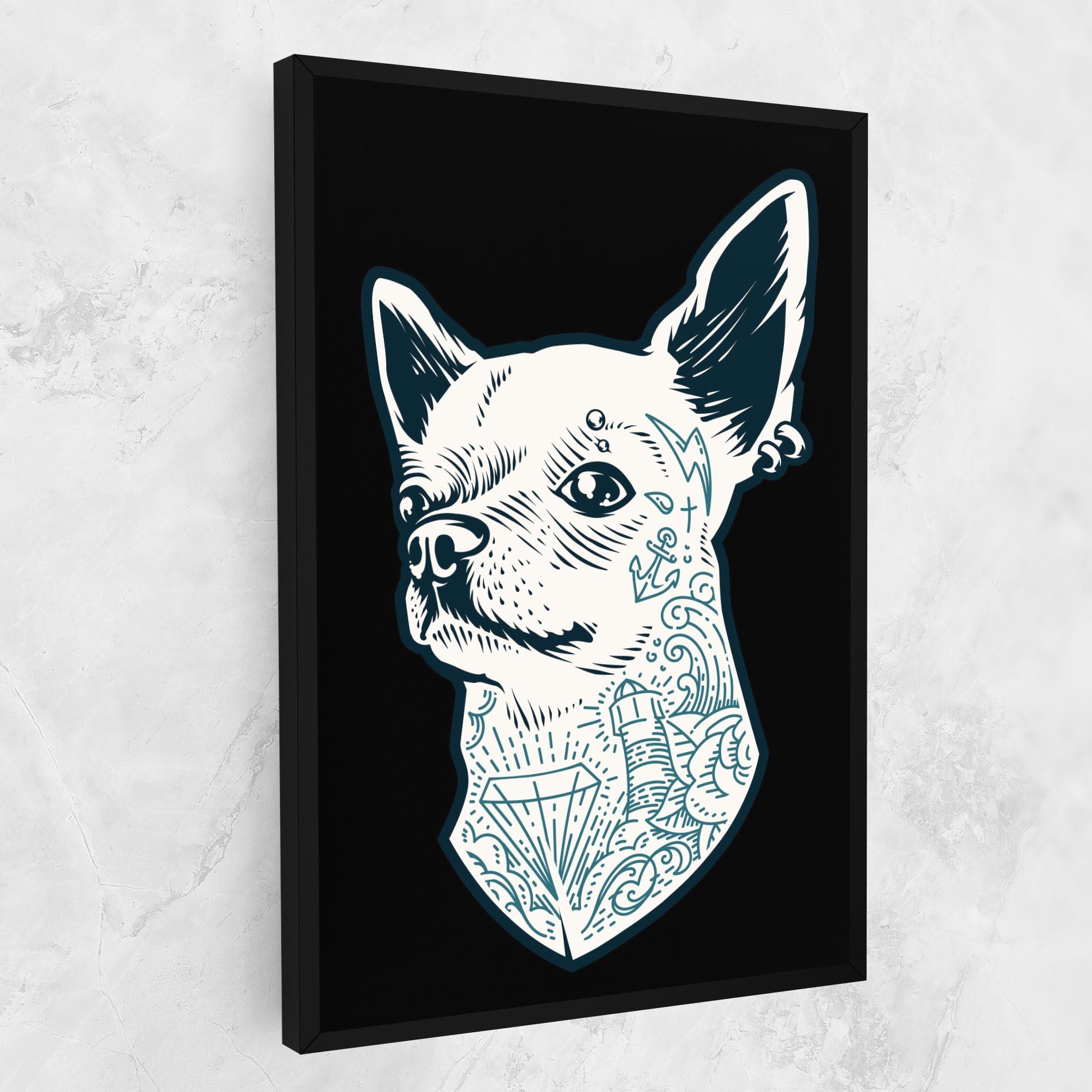 Obraz na Płótnie Chihuahua Tattoo mockup 1
