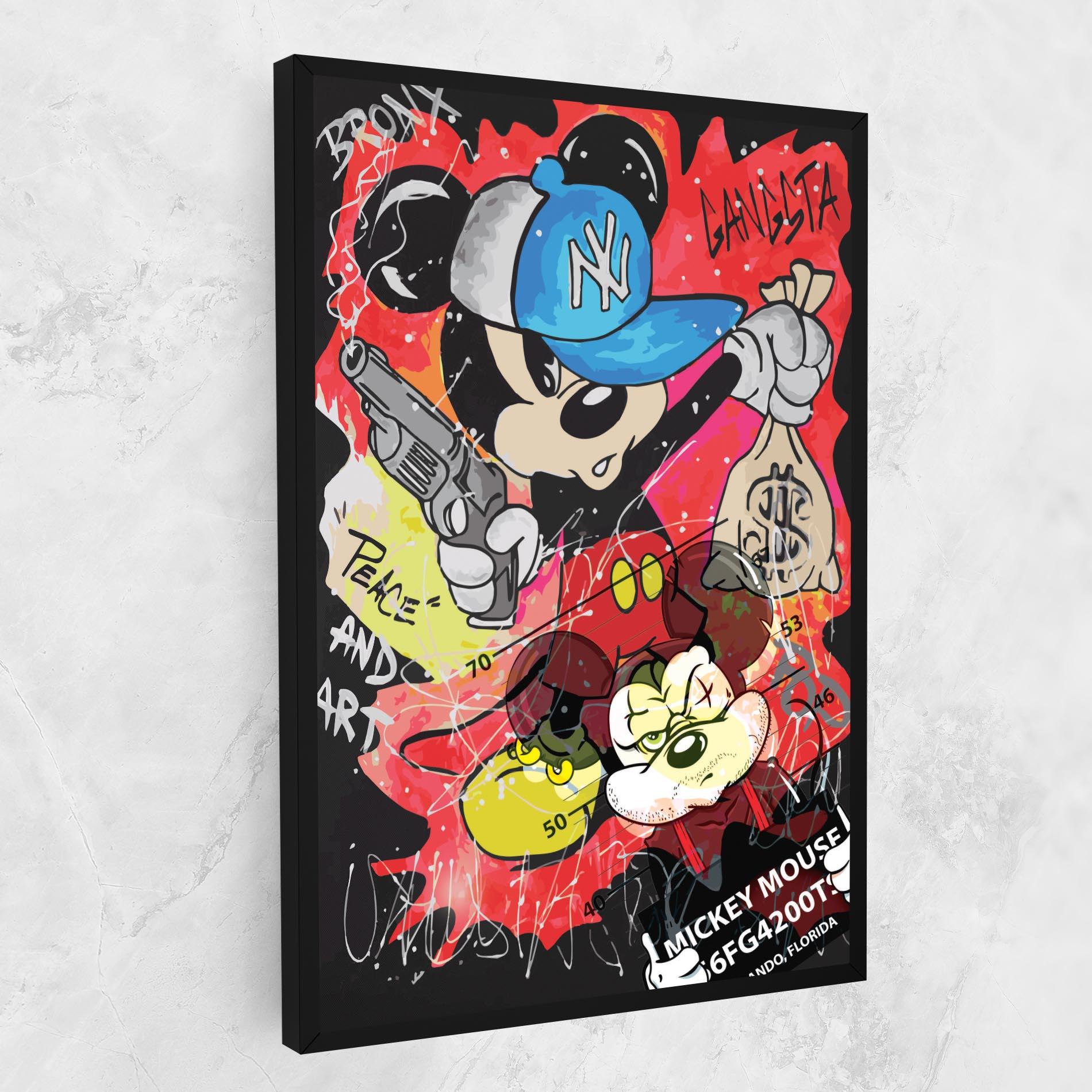 Obraz na Płótnie Gangsta Mickey mockup 1
