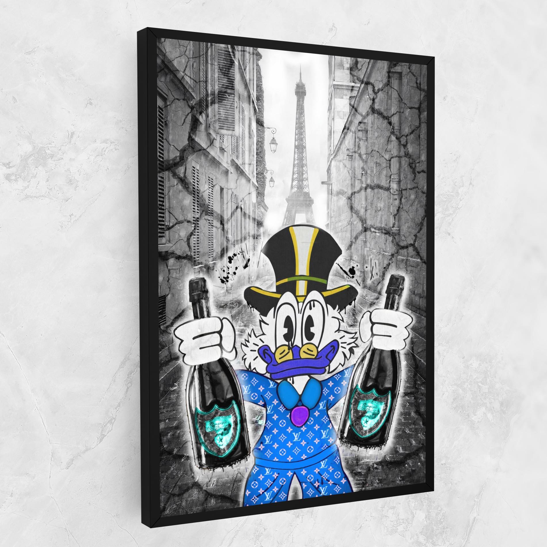 Obraz na Płótnie Wheres My Champagne Blue mockup 1