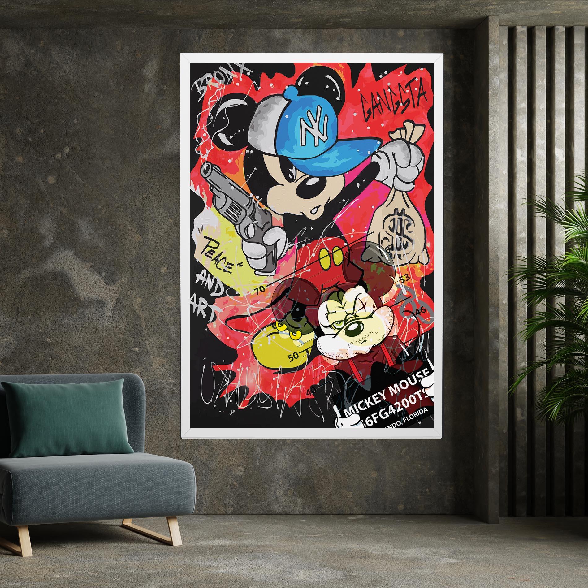Obraz na Płótnie Gangsta Mickey mockup 7