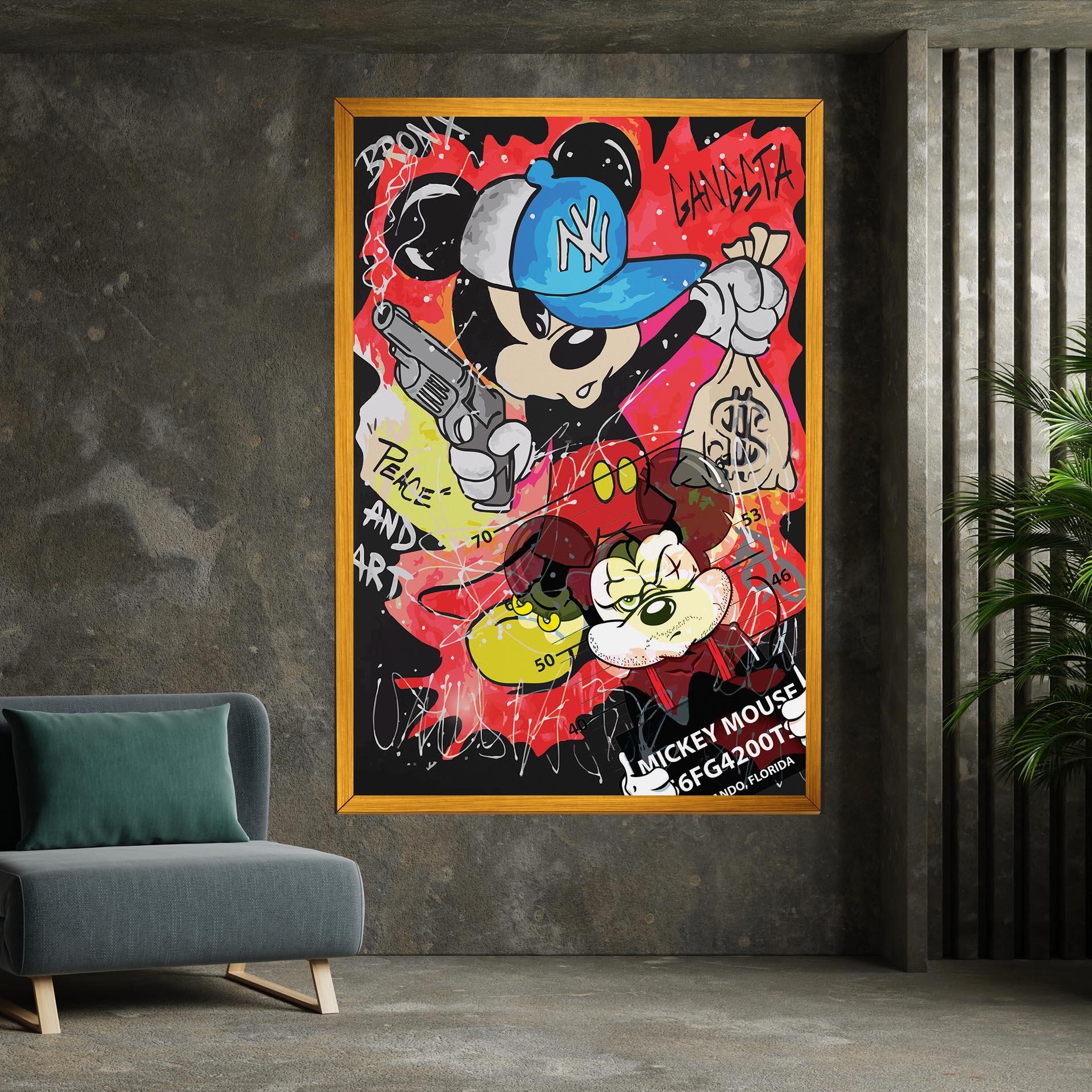 Obraz na Płótnie Gangsta Mickey mockup 7