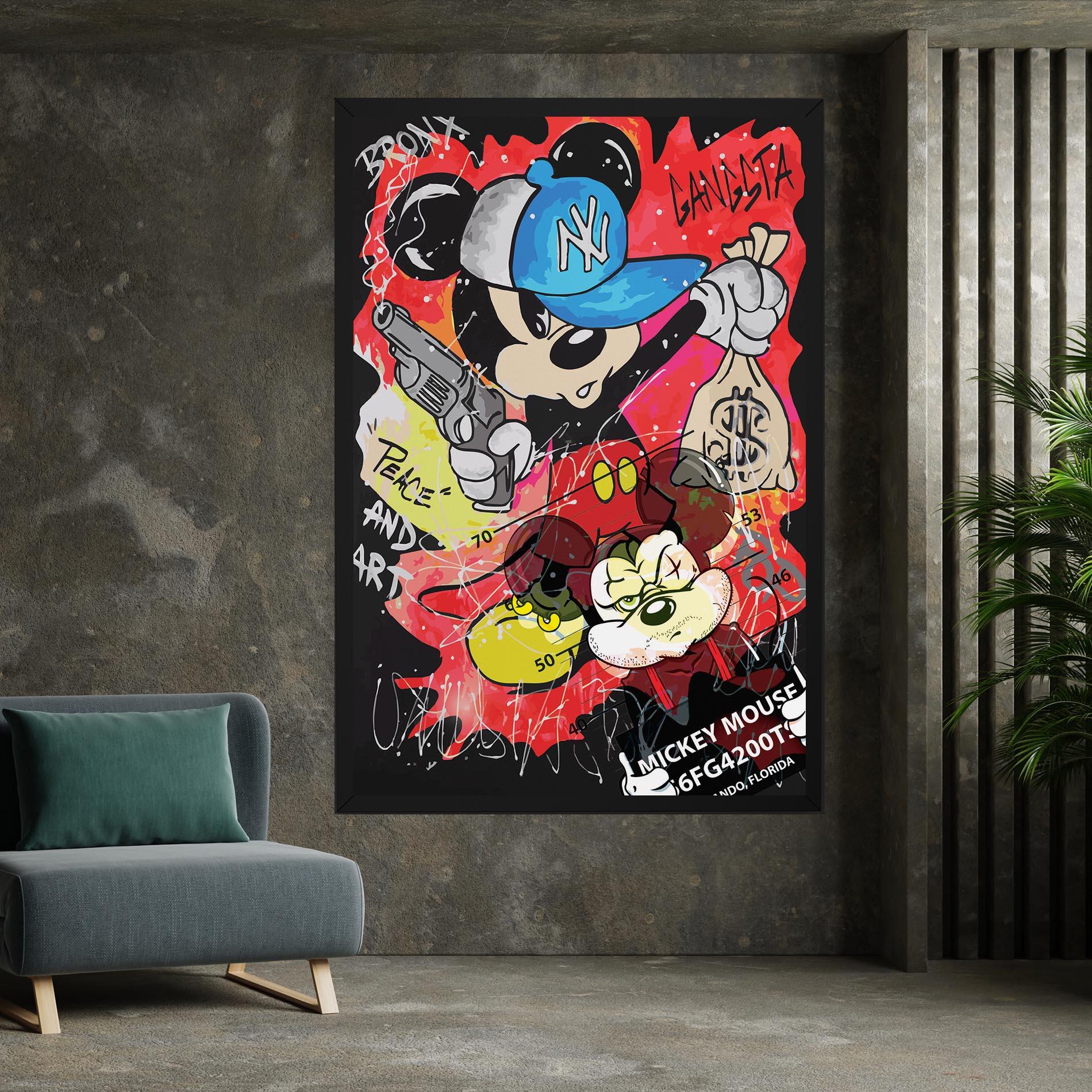 Obraz na Płótnie Gangsta Mickey mockup 7
