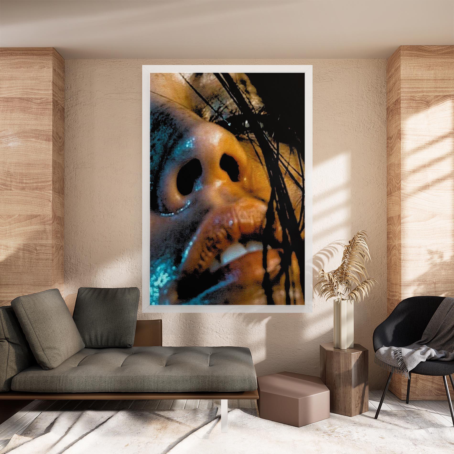 Obraz na Płótnie Blue Light Face mockup 8