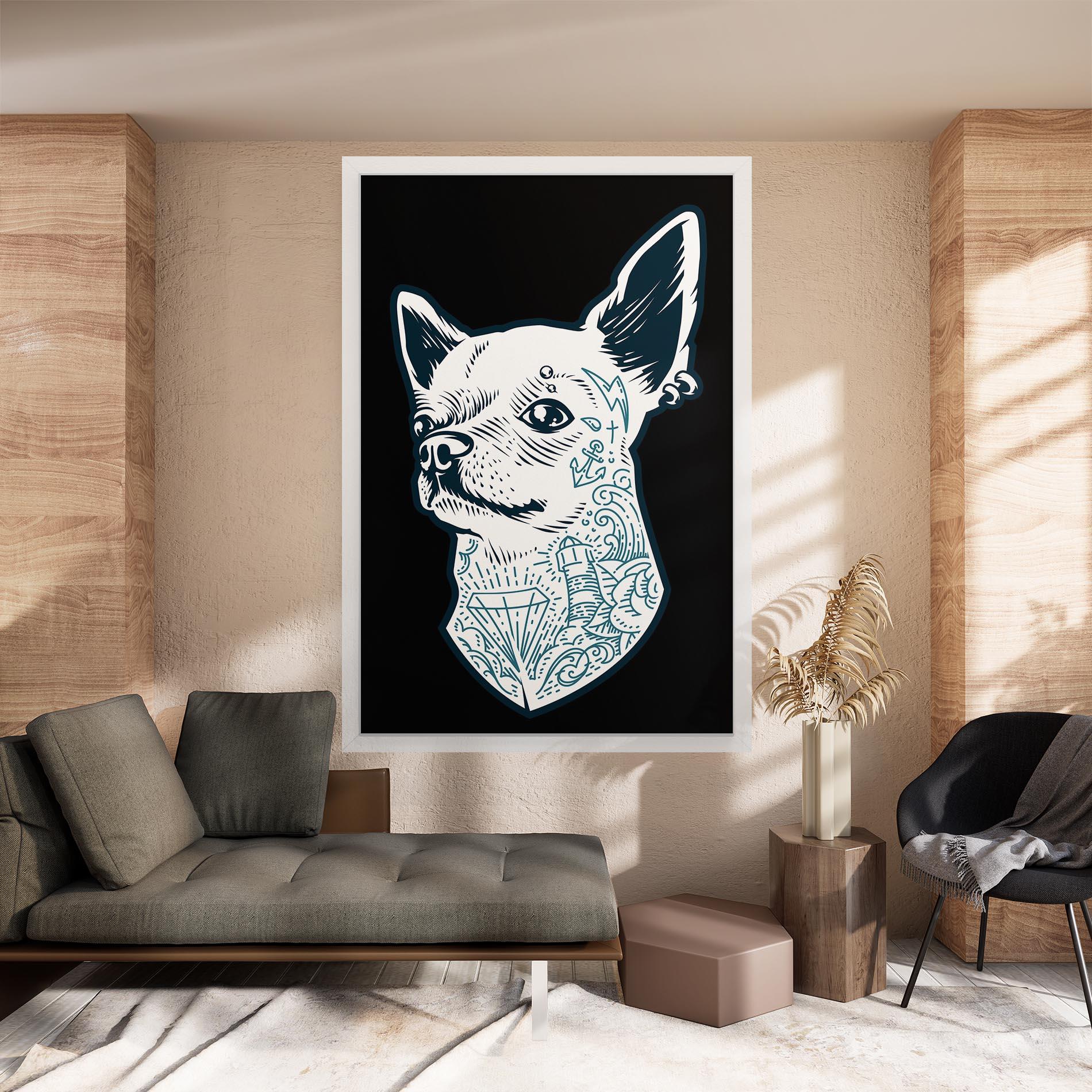 Obraz na Płótnie Chihuahua Tattoo mockup 8