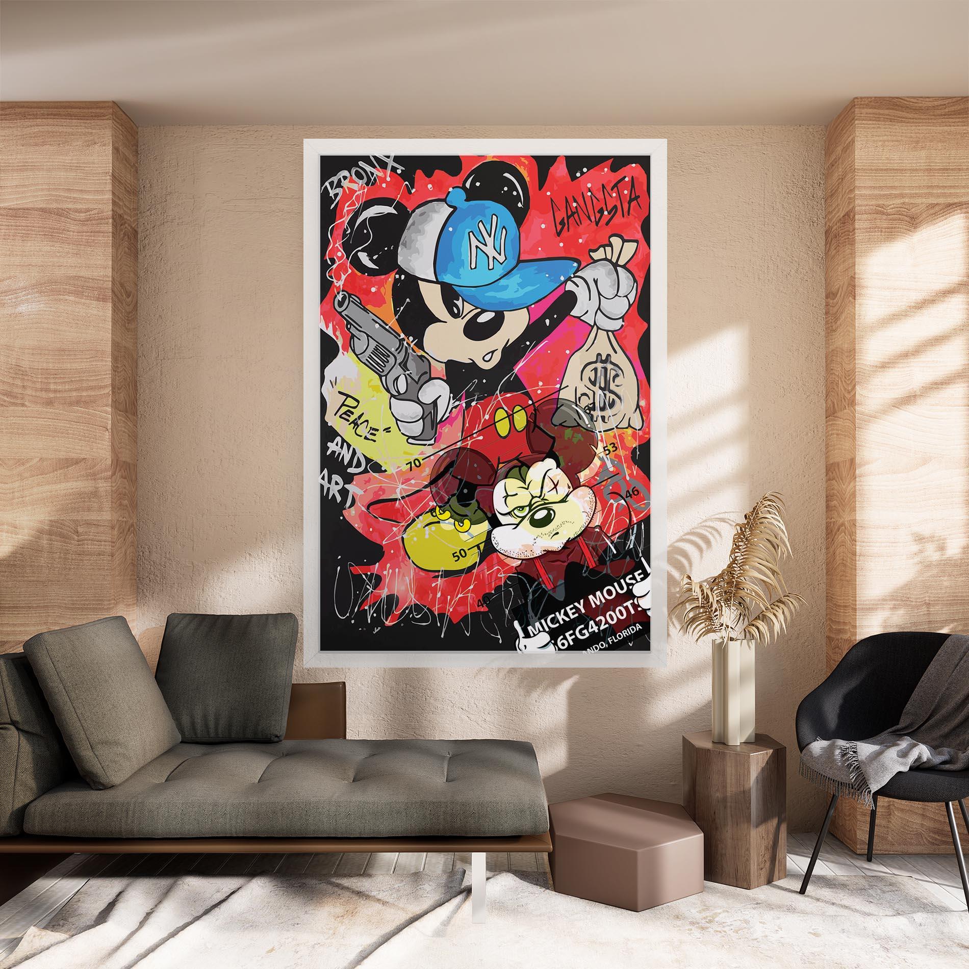 Obraz na Płótnie Gangsta Mickey mockup 8