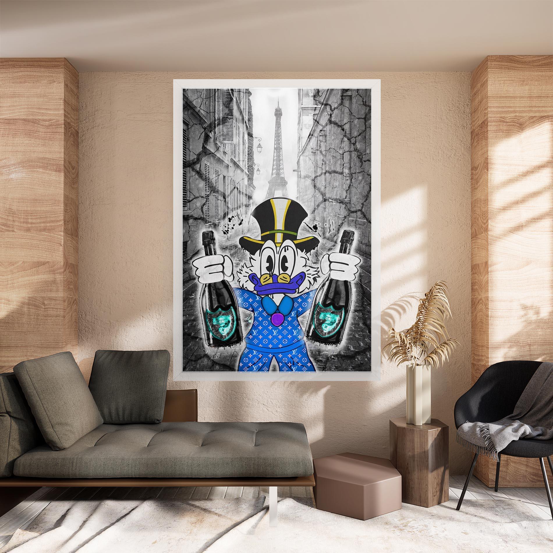 Obraz na Płótnie Wheres My Champagne Blue mockup 8