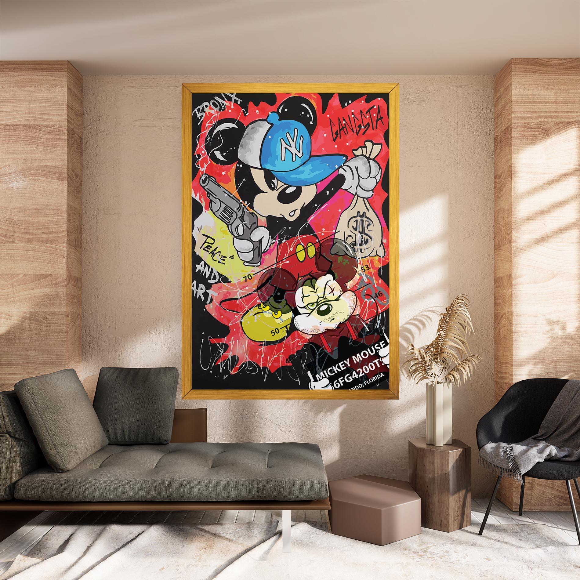 Obraz na Płótnie Gangsta Mickey mockup 8