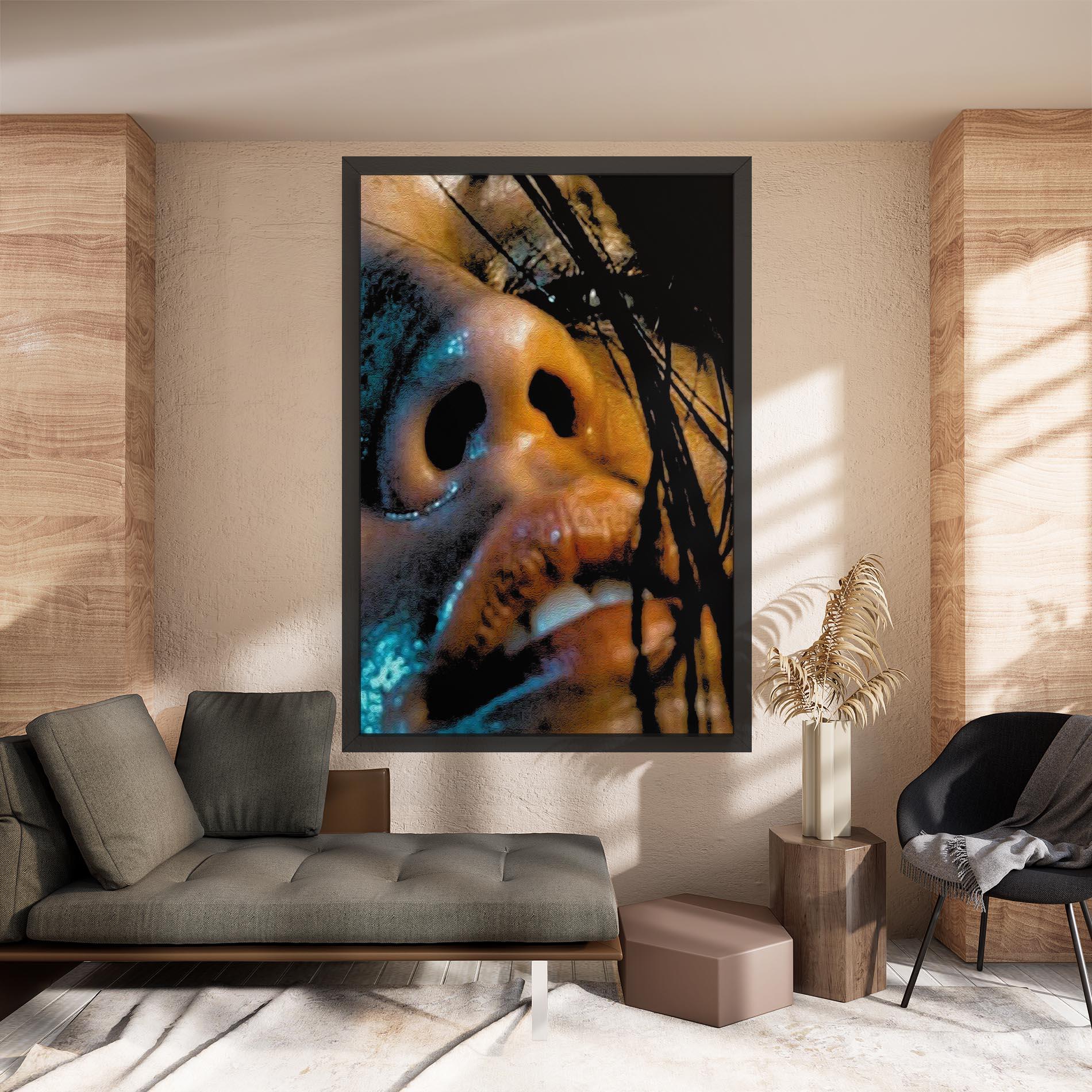 Obraz na Płótnie Blue Light Face mockup 8