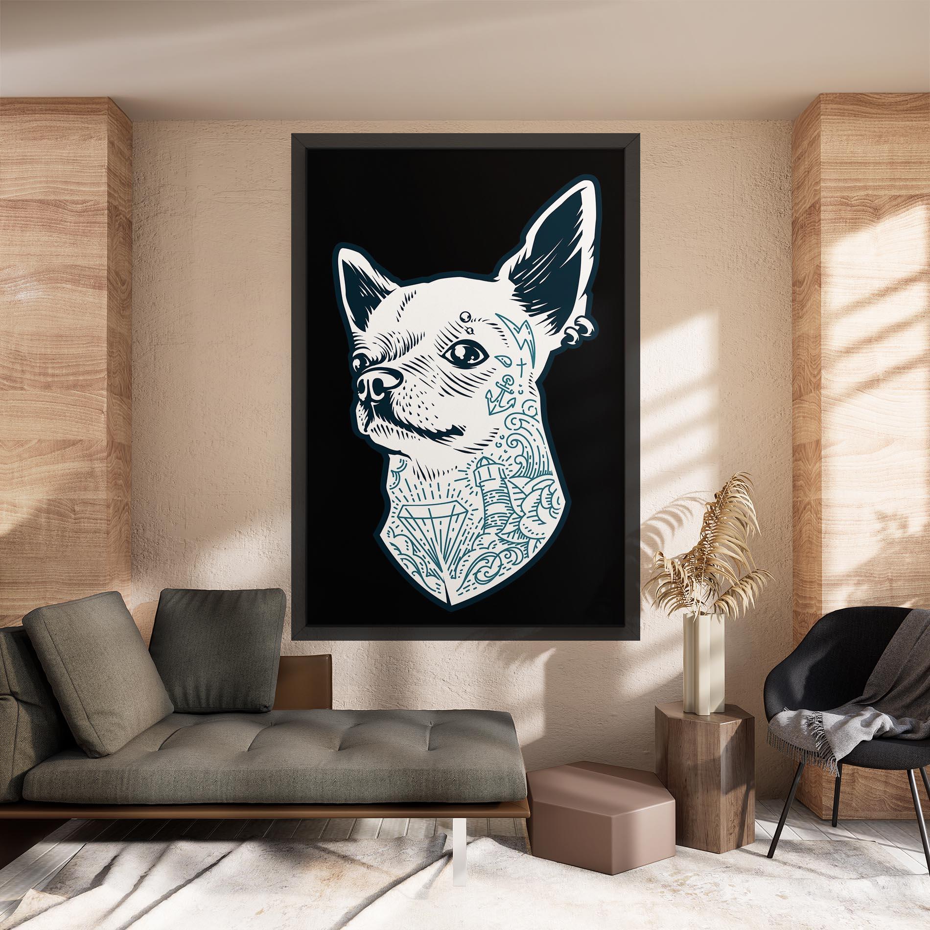 Obraz na Płótnie Chihuahua Tattoo mockup 8