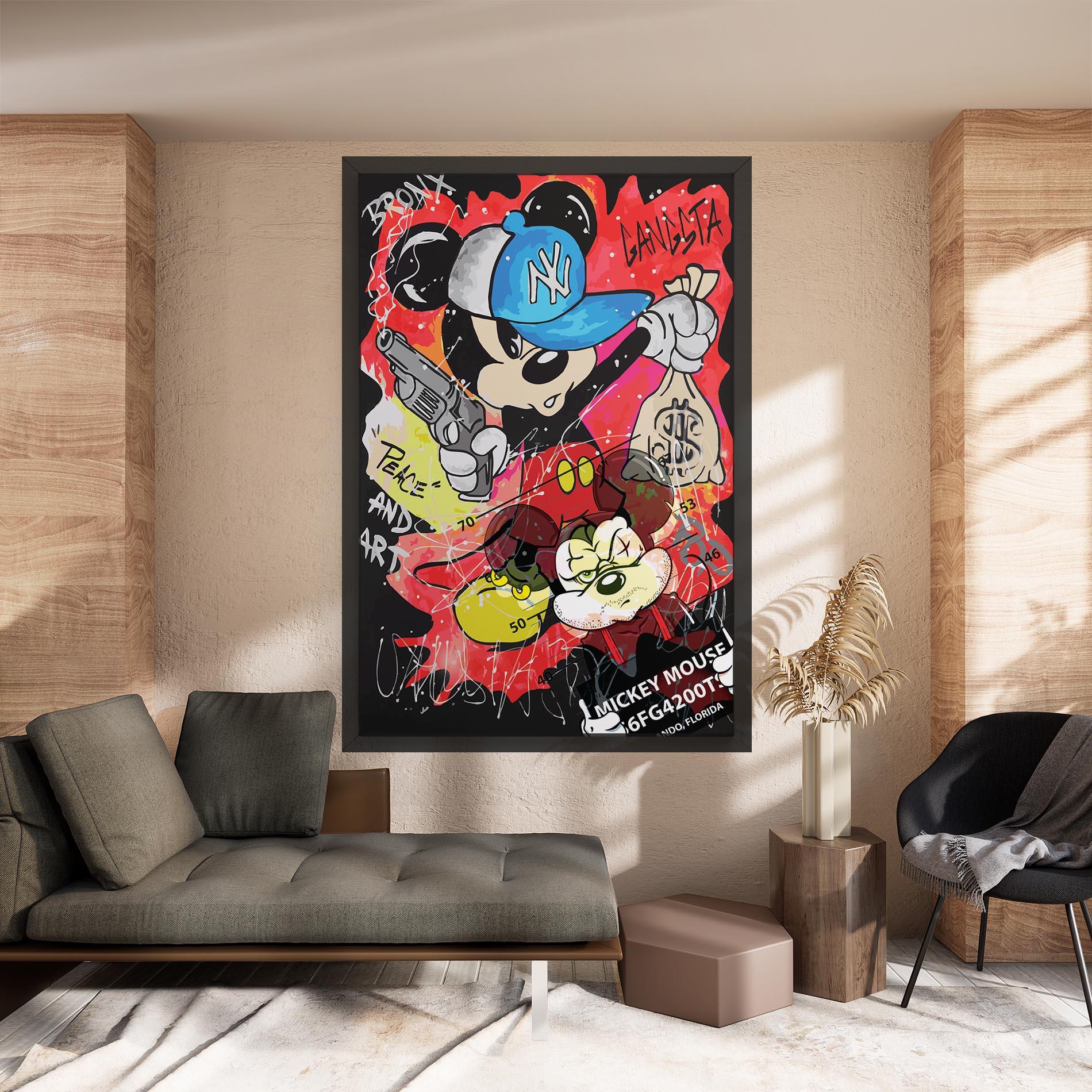Obraz na Płótnie Gangsta Mickey mockup 8