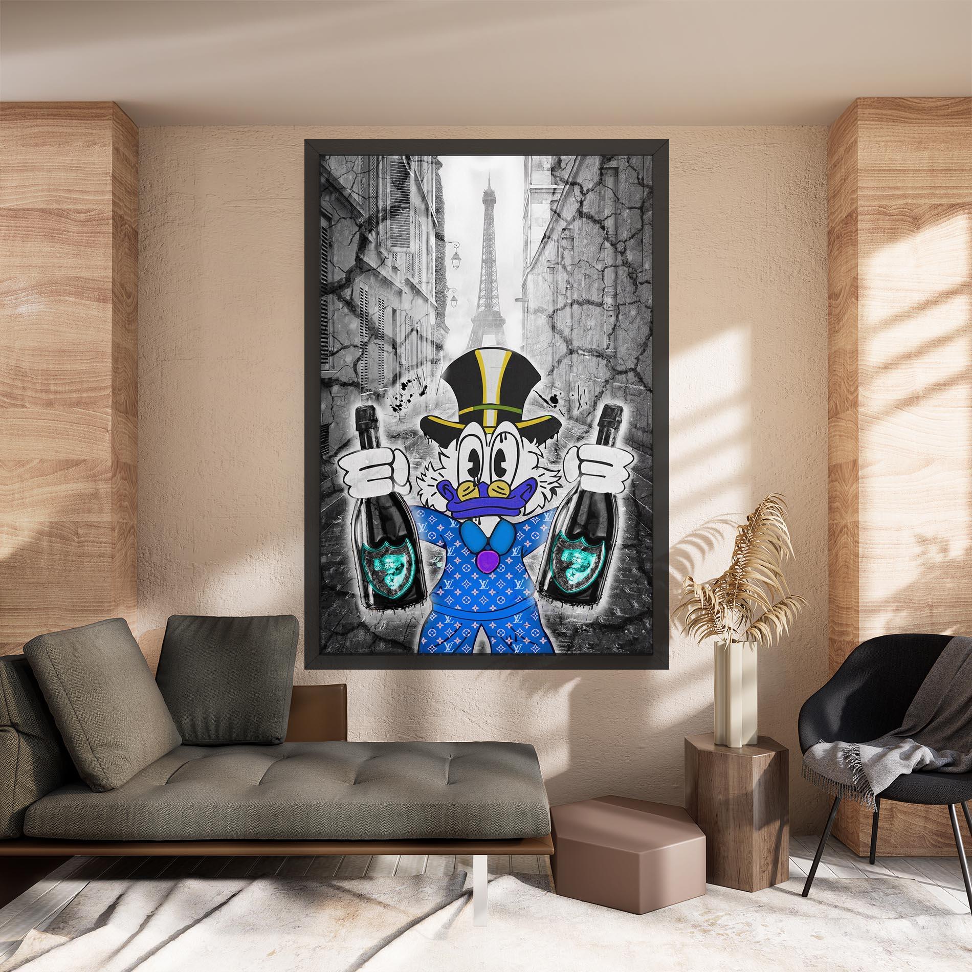 Obraz na Płótnie Wheres My Champagne Blue mockup 8