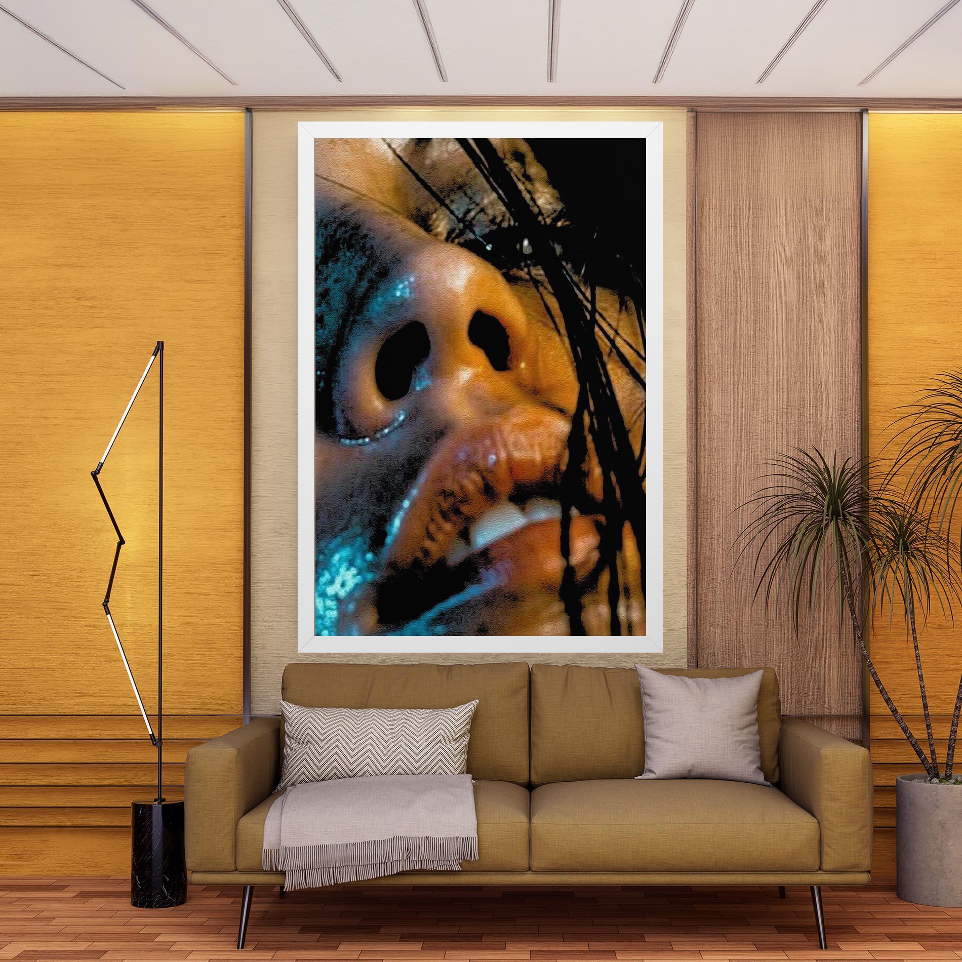 Obraz na Płótnie Blue Light Face mockup 9